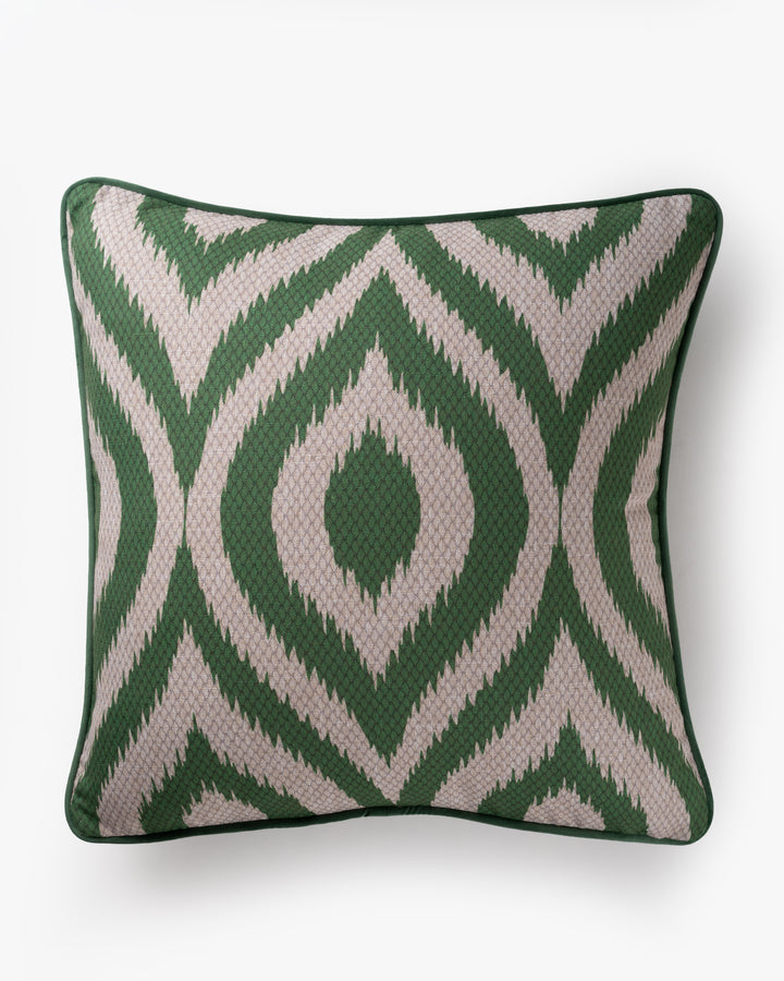 Emerald Ikat Cushion