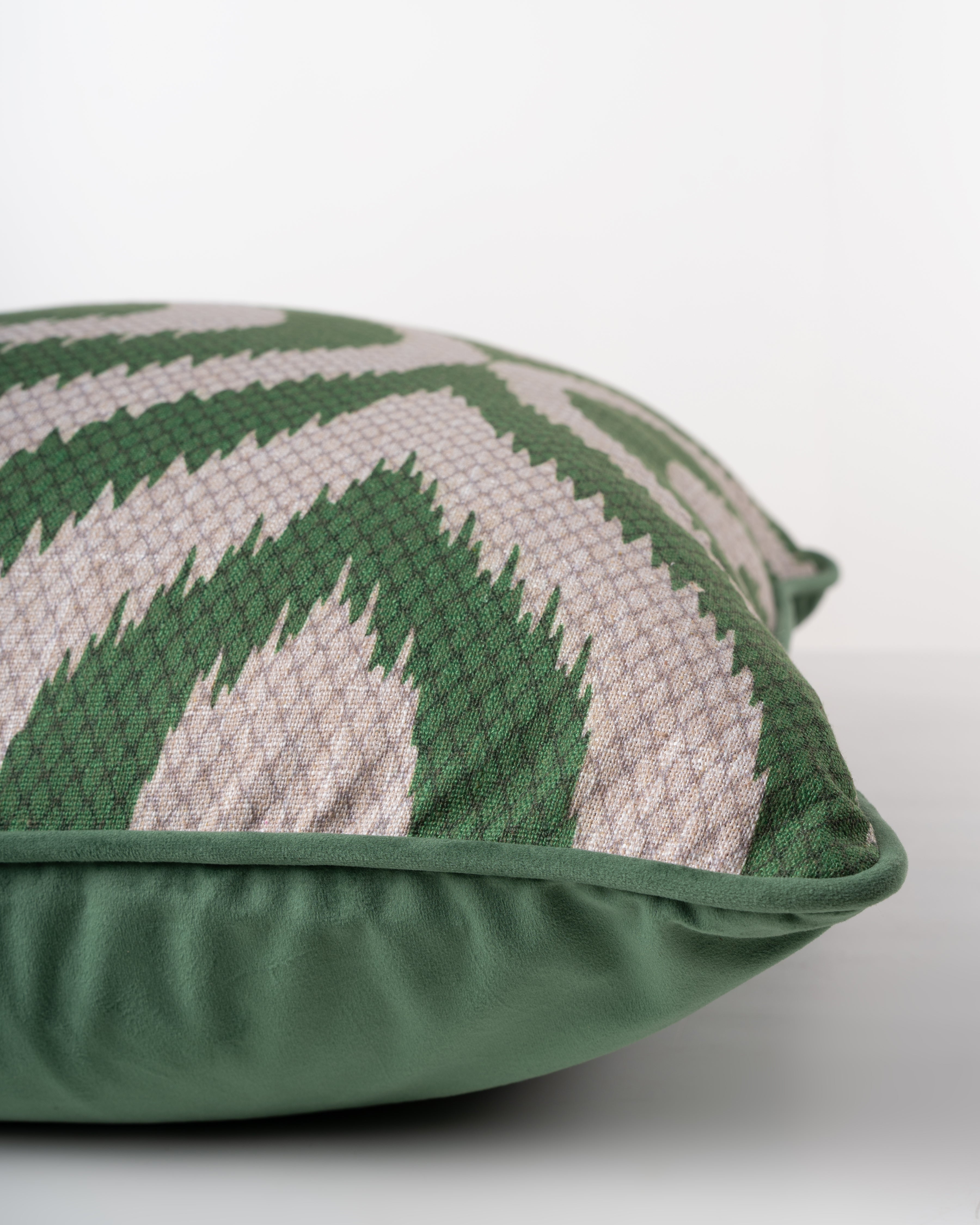 Emerald Ikat Cushion