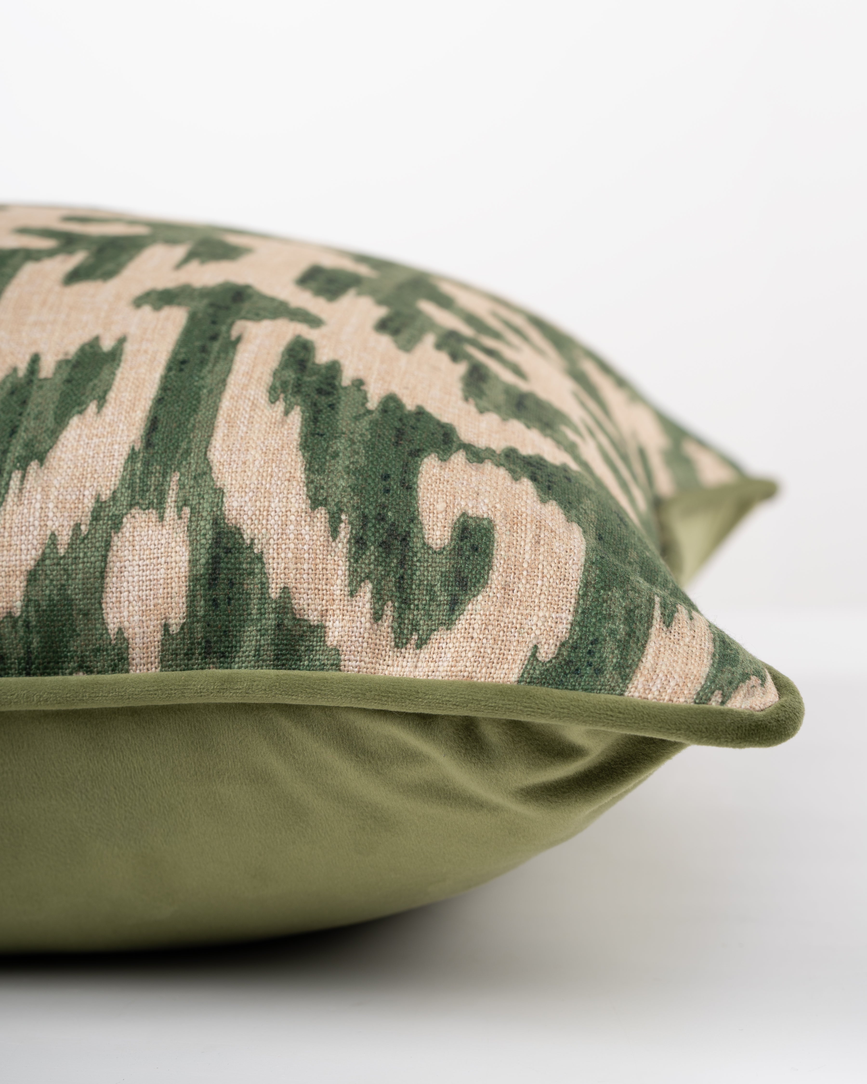 Ikat Green Cushion