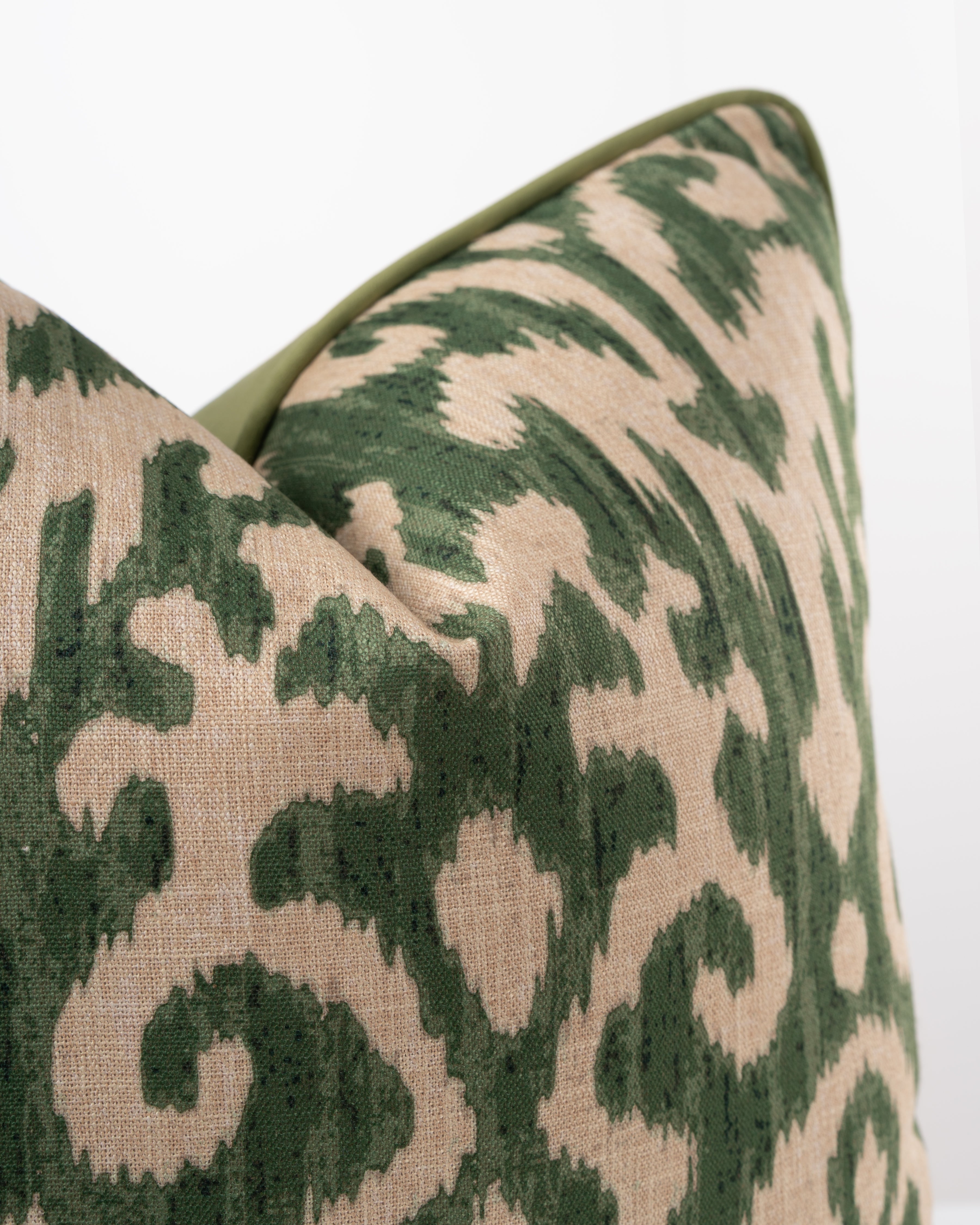 Ikat Green Cushion