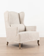 Marie Slipcover Wingback Chair | Linen