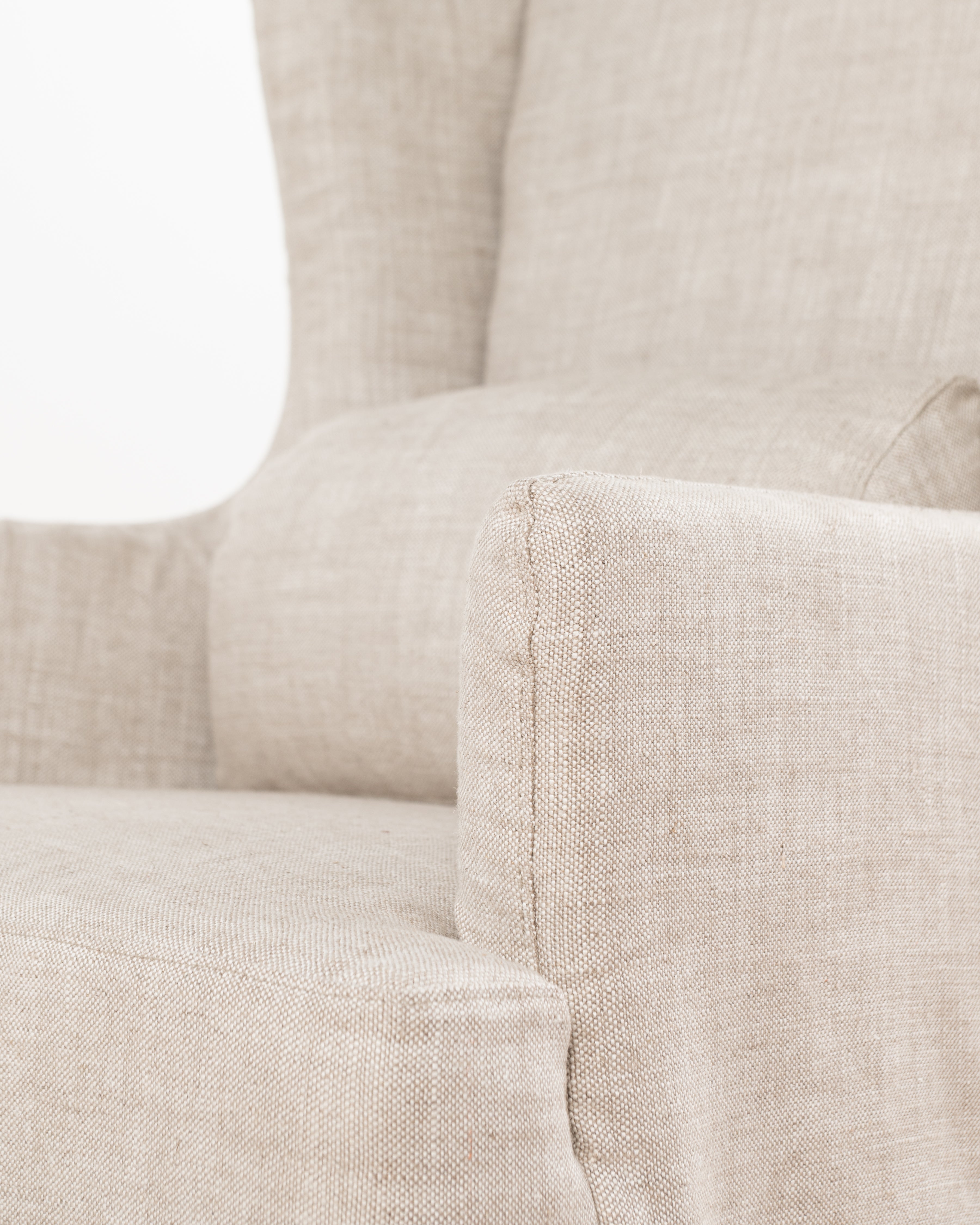 Marie Slipcover Wingback Chair | Linen