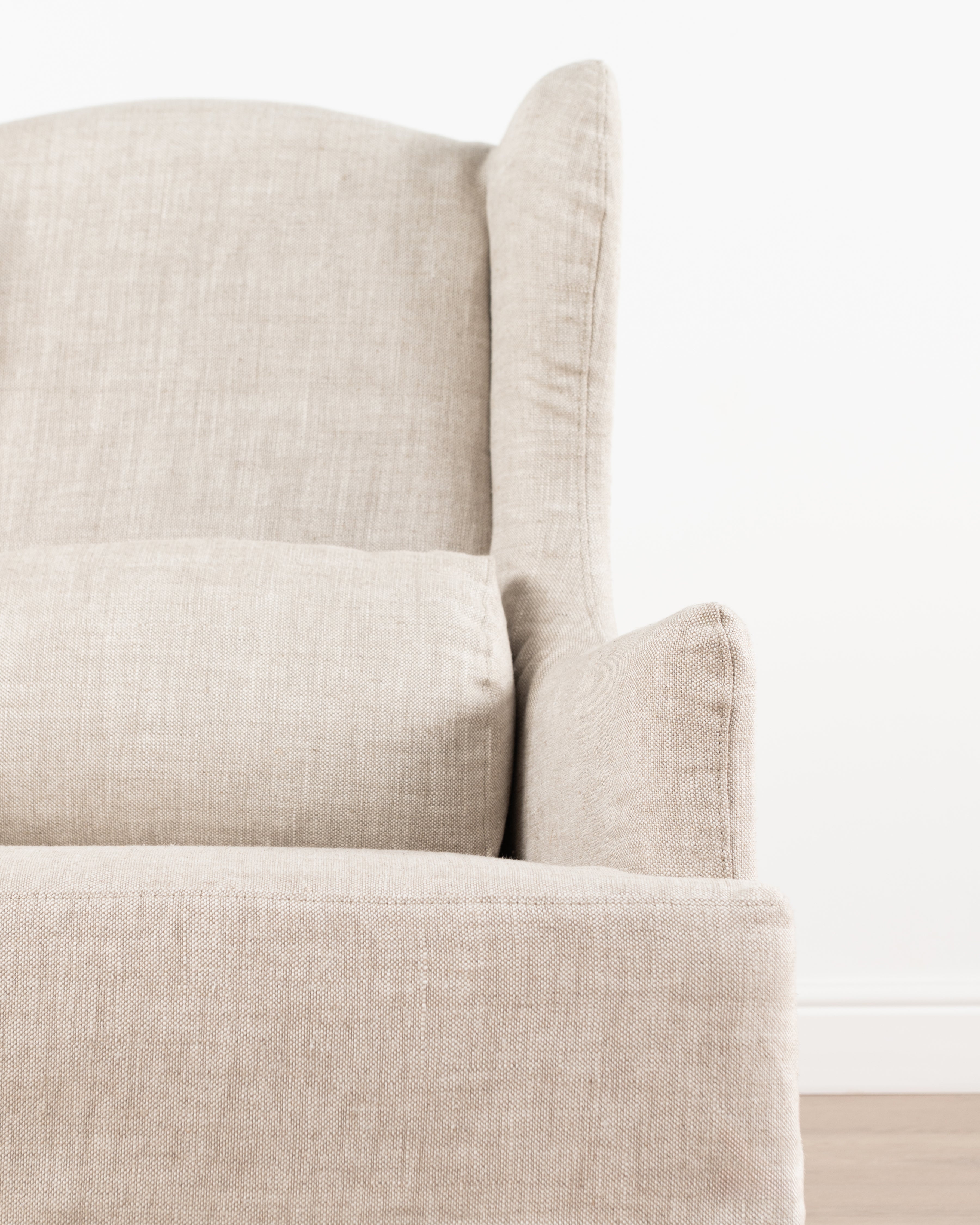 Marie Slipcover Wingback Chair | Linen