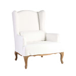 Marie Slipcover Wingback Chair | Cream