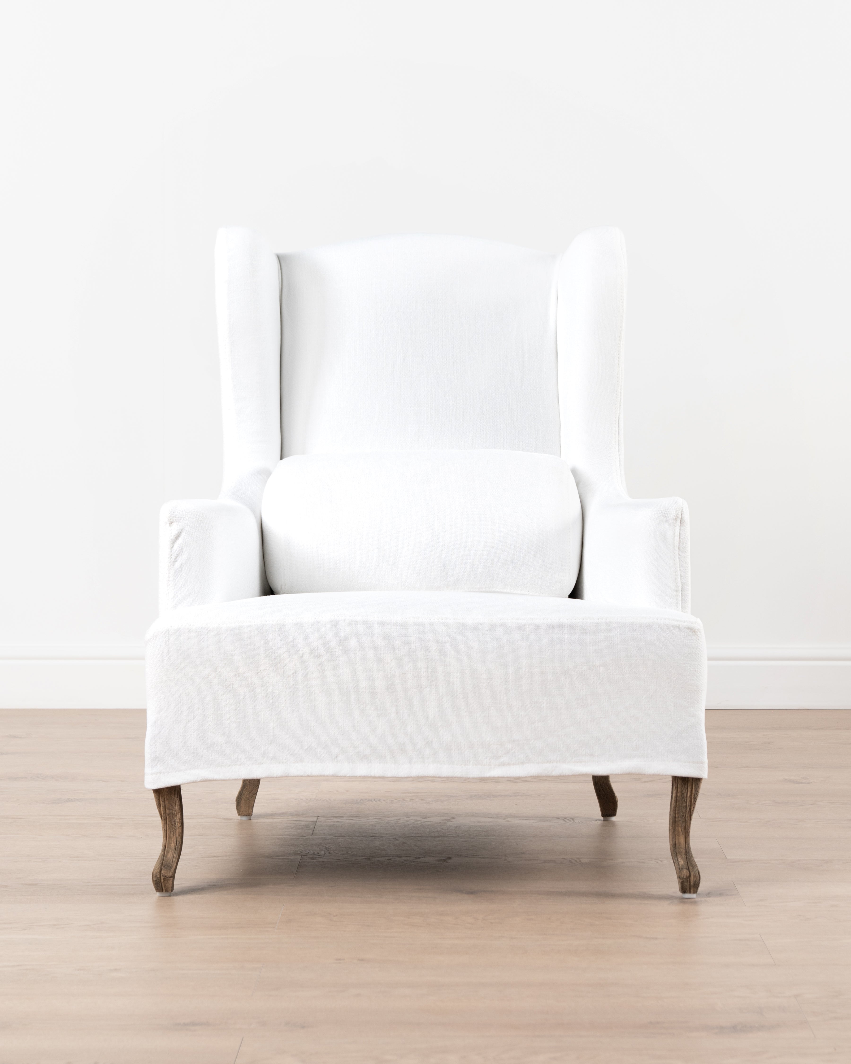 Marie Slipcover Wingback Chair | Cream
