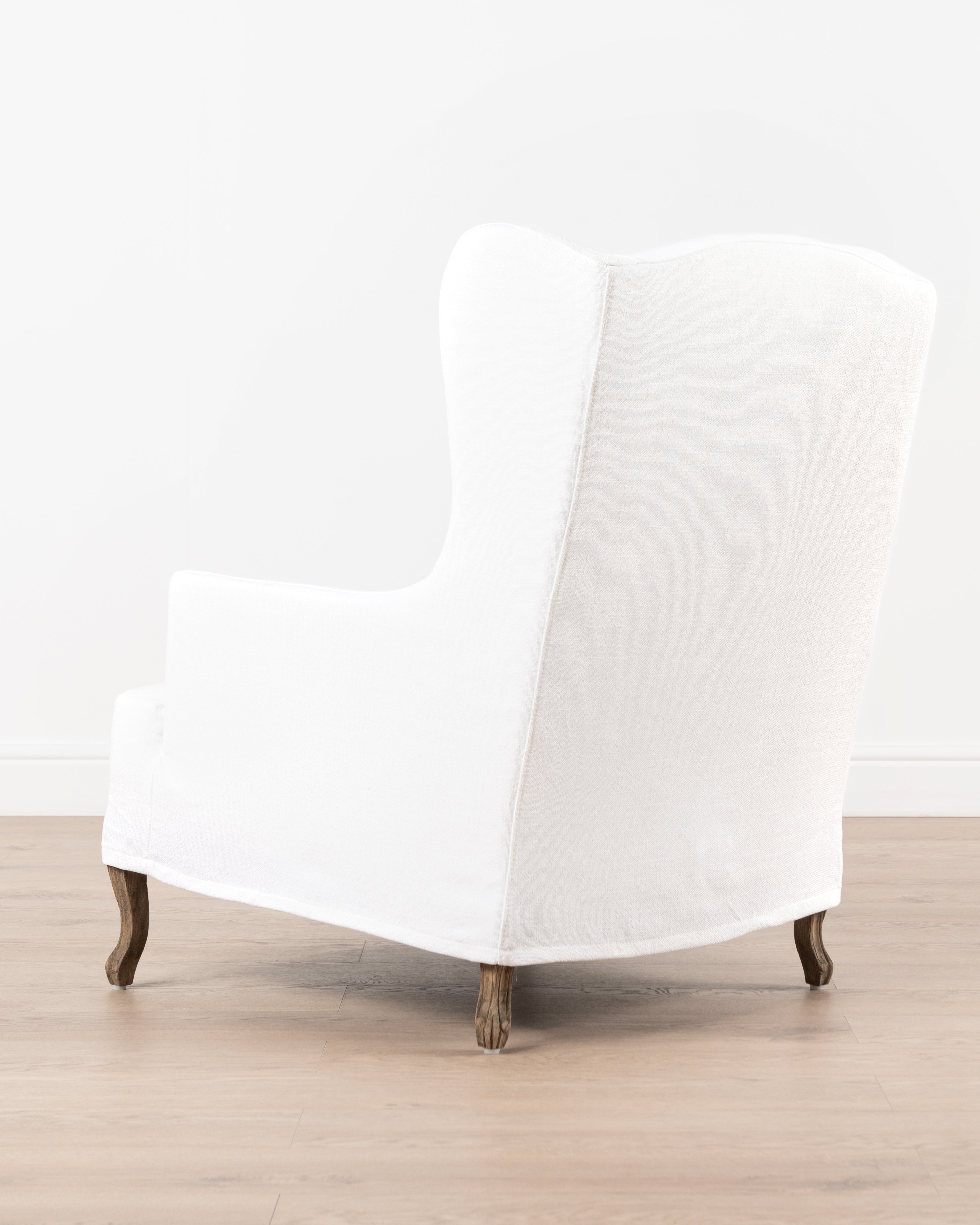 Marie Slipcover Wingback Chair | Cream