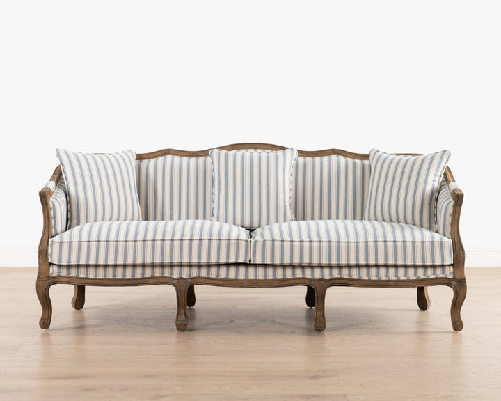 Bergere Sofa | Blue Stripe
