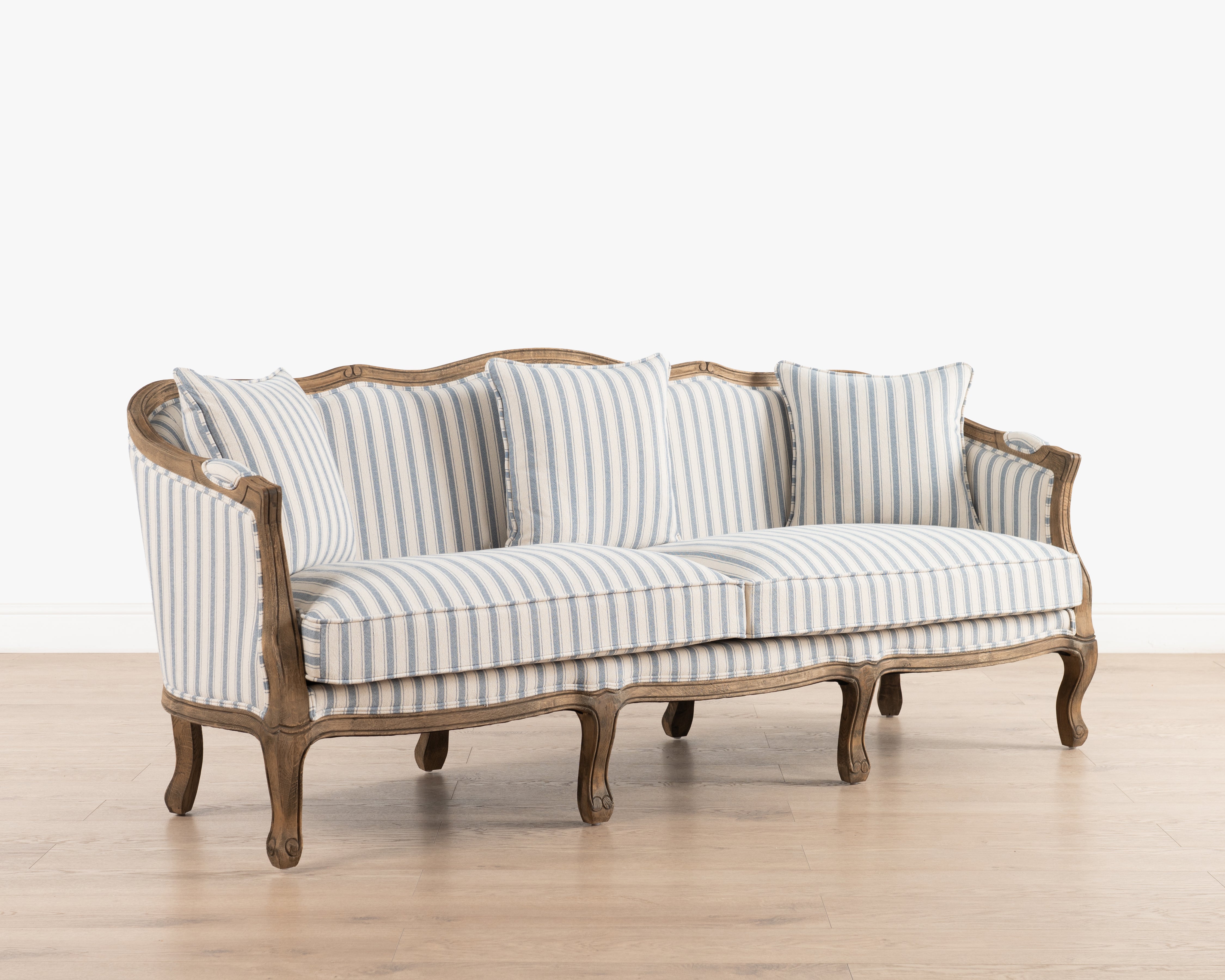 Bergere Sofa | Blue Stripe