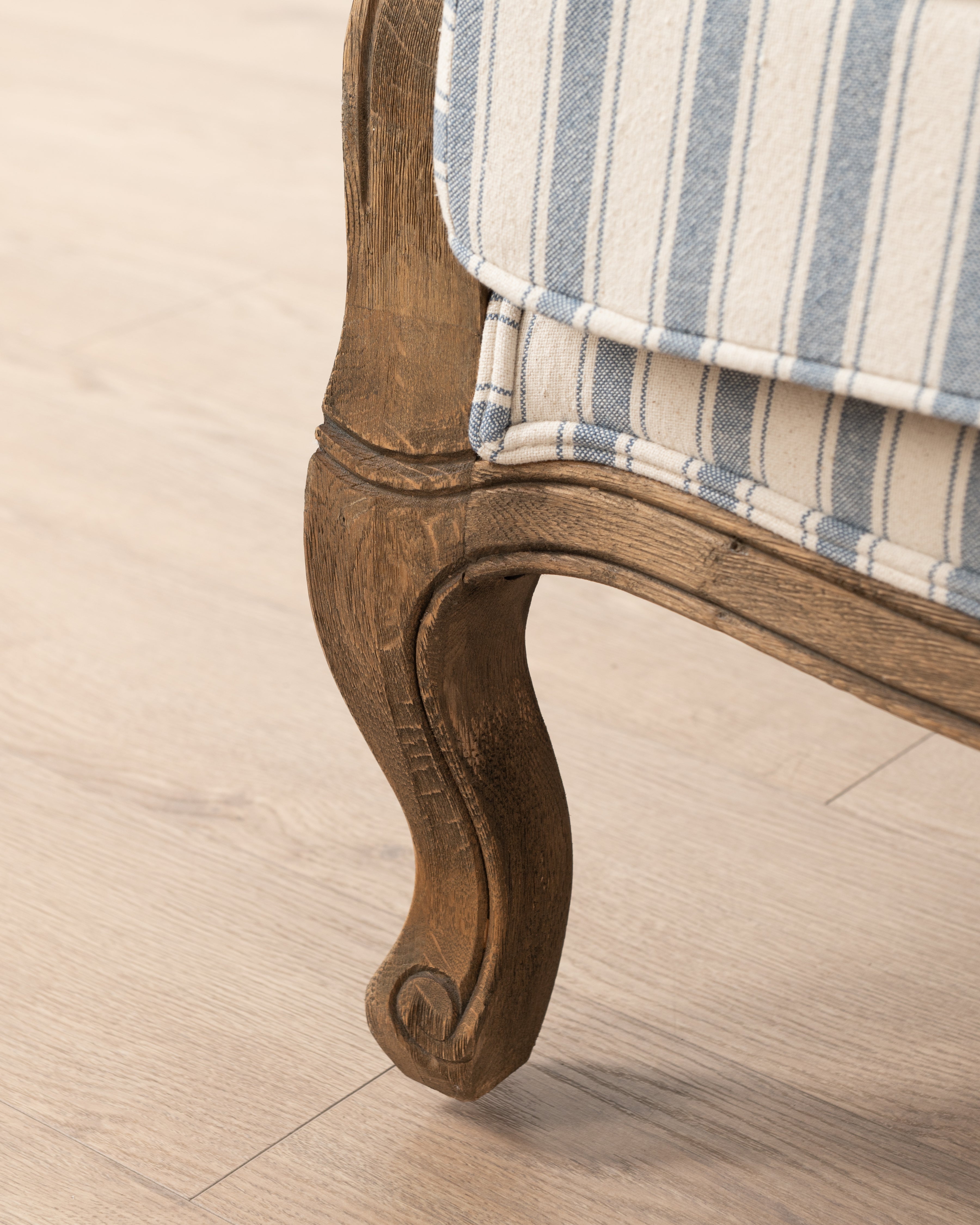 Bergere Sofa | Blue Stripe