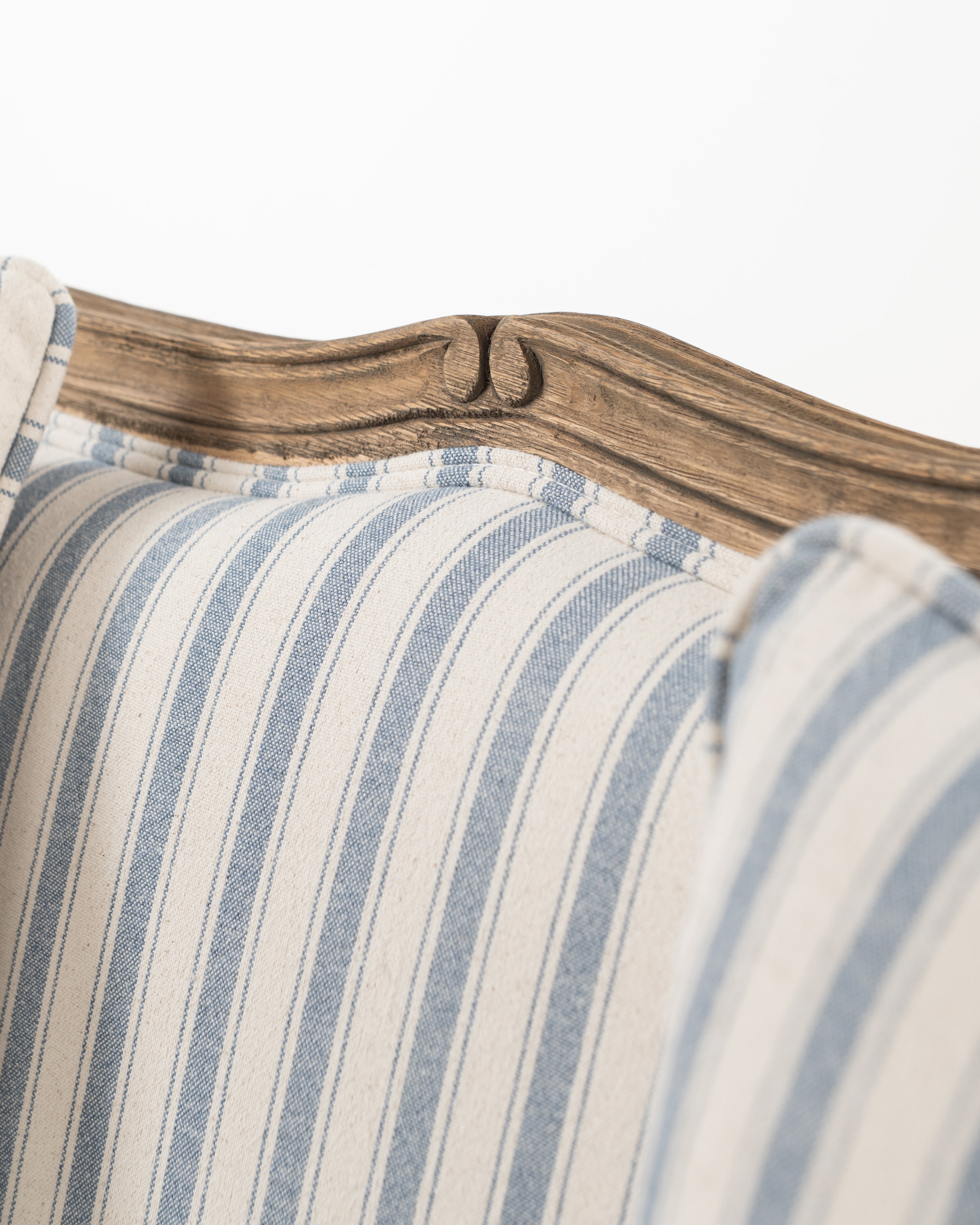 Bergere Sofa | Blue Stripe