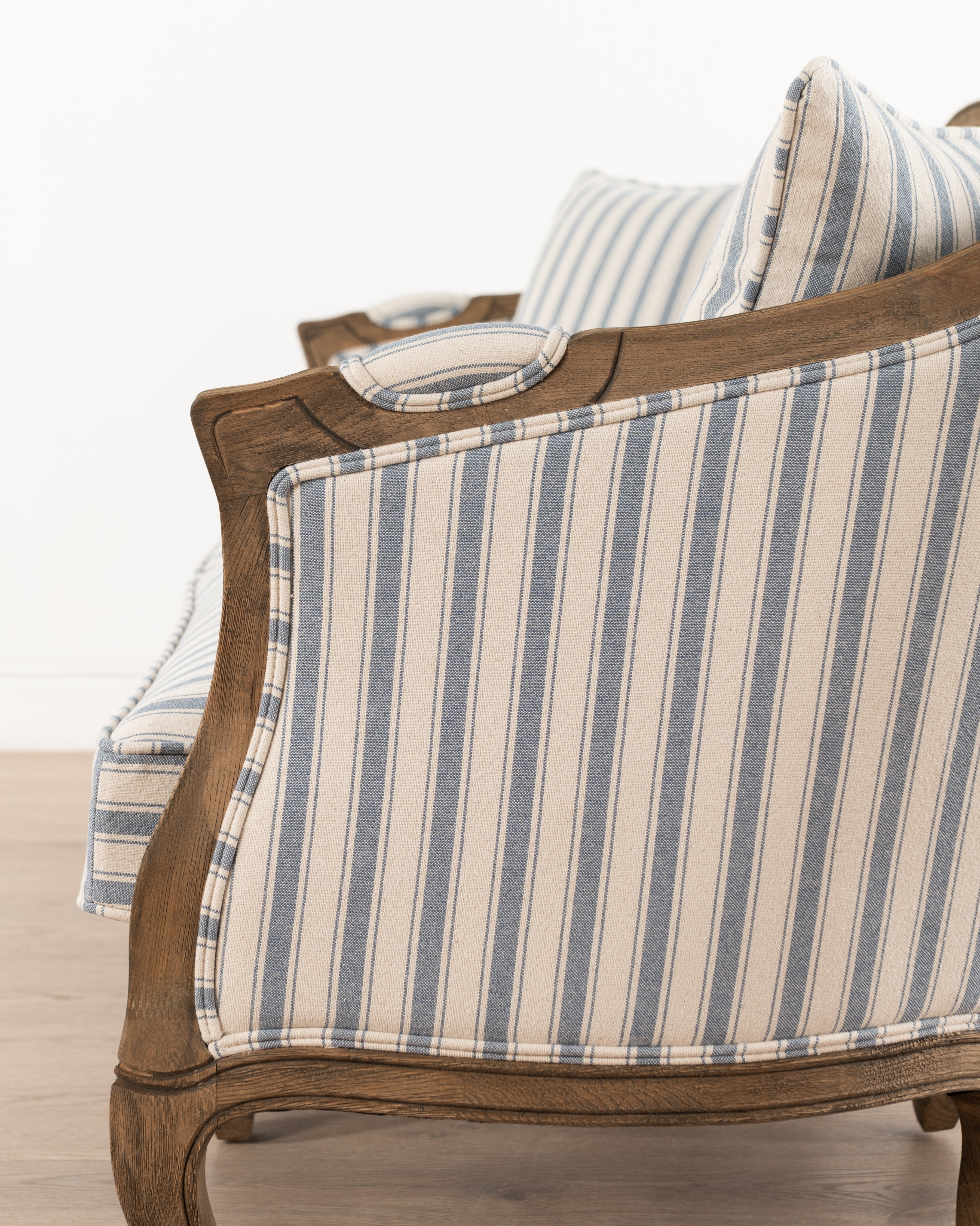 Bergere Sofa | Blue Stripe