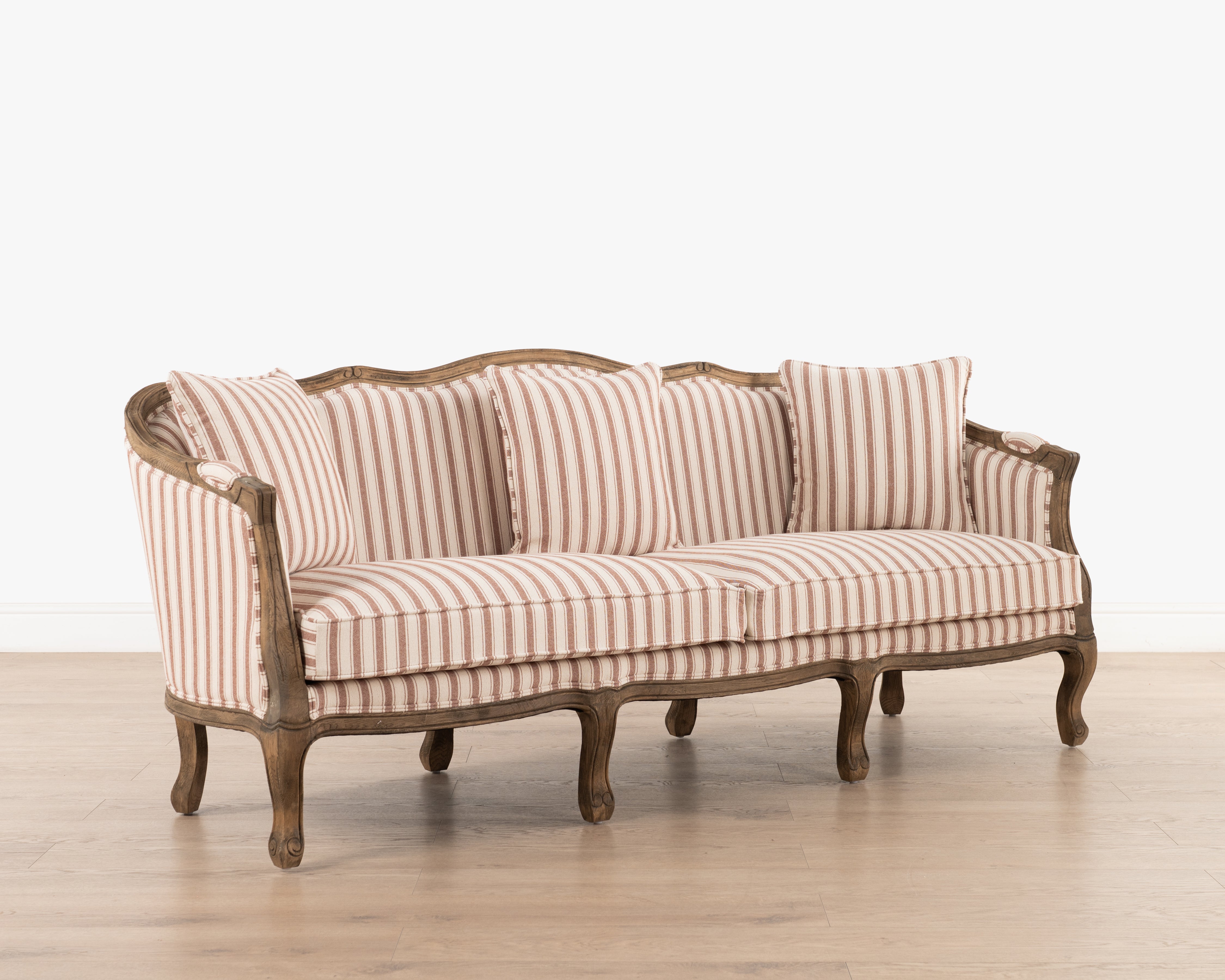 Bergere Sofa | Red Stripe