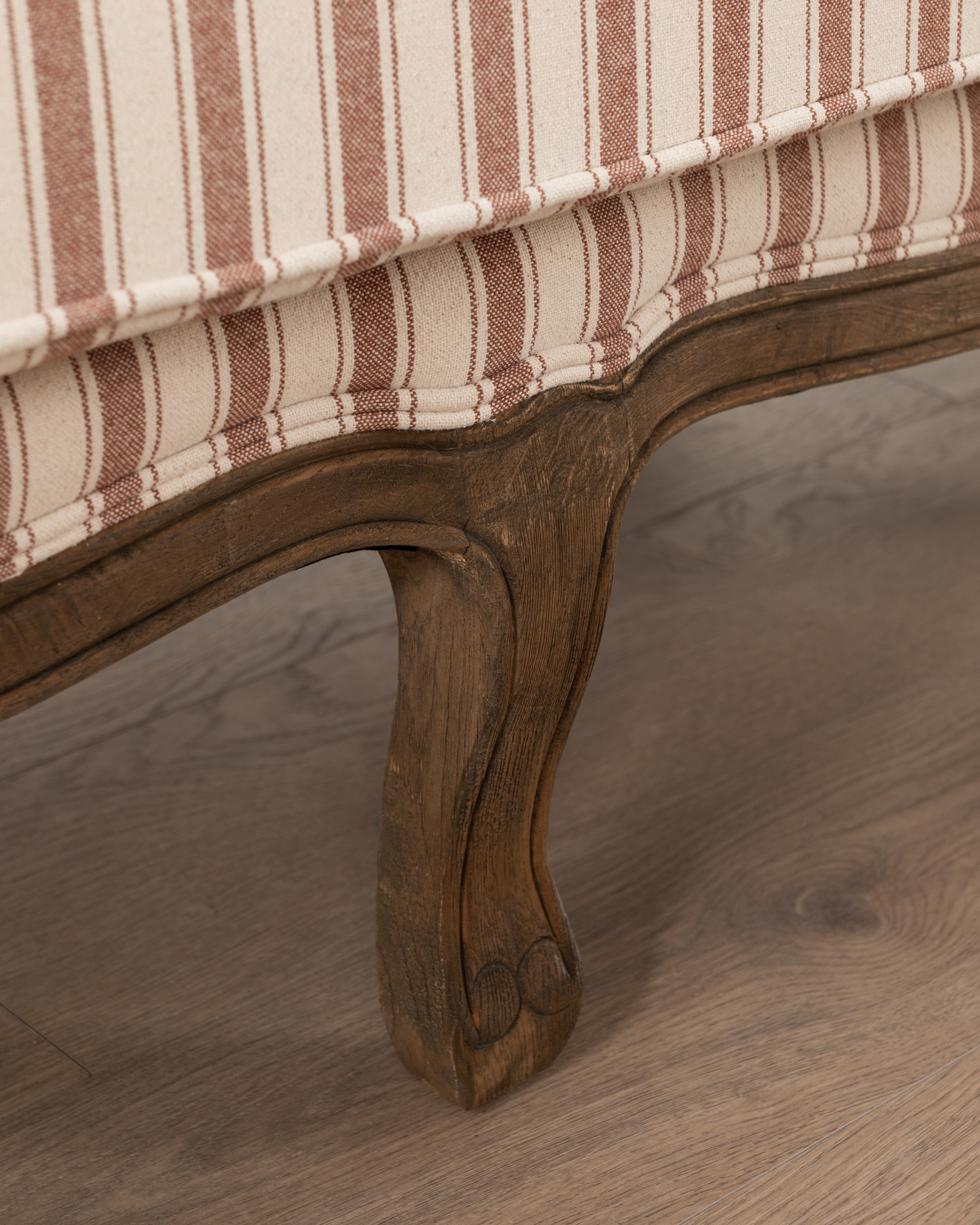 Bergere Sofa | Red Stripe