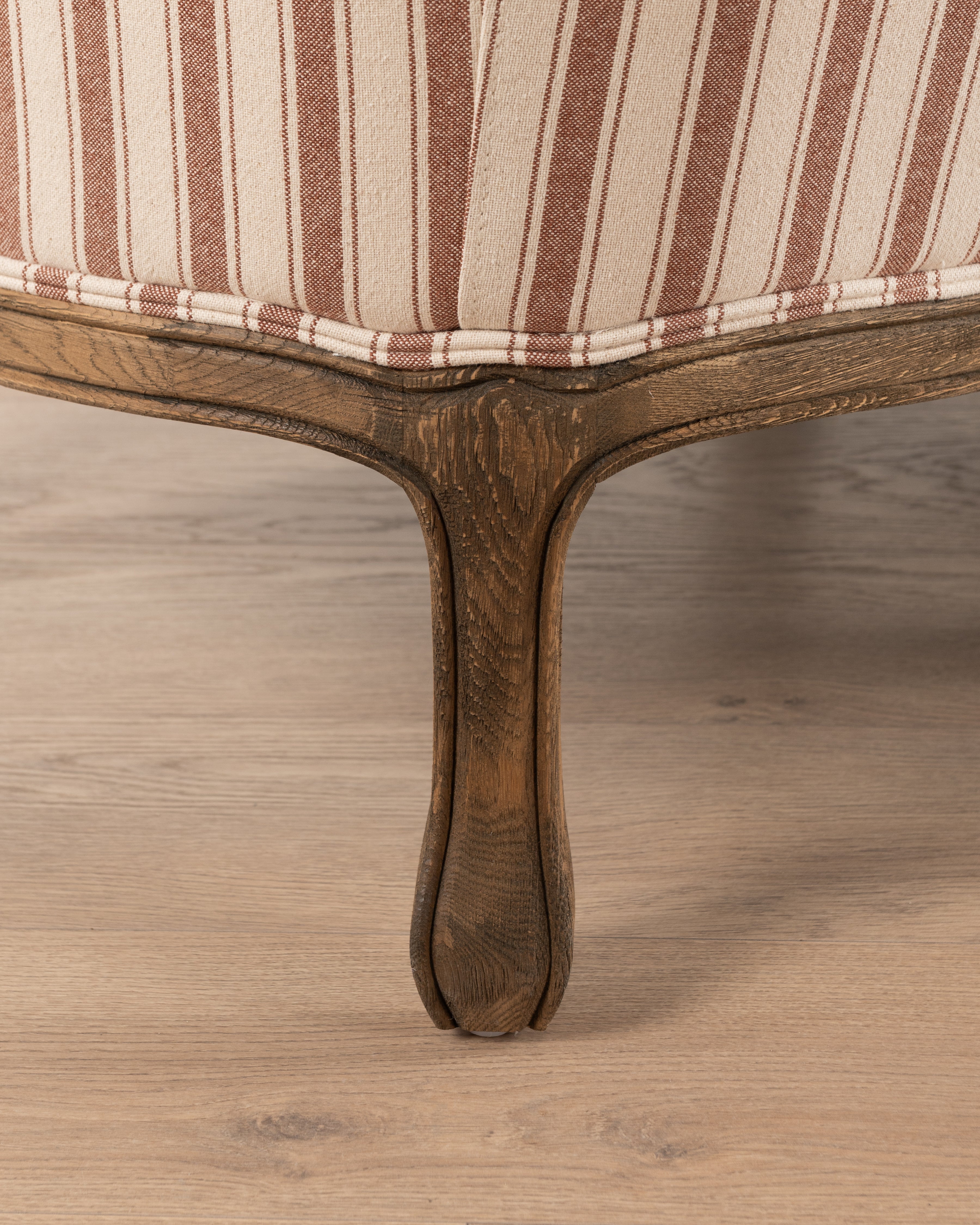 Bergere Sofa | Red Stripe