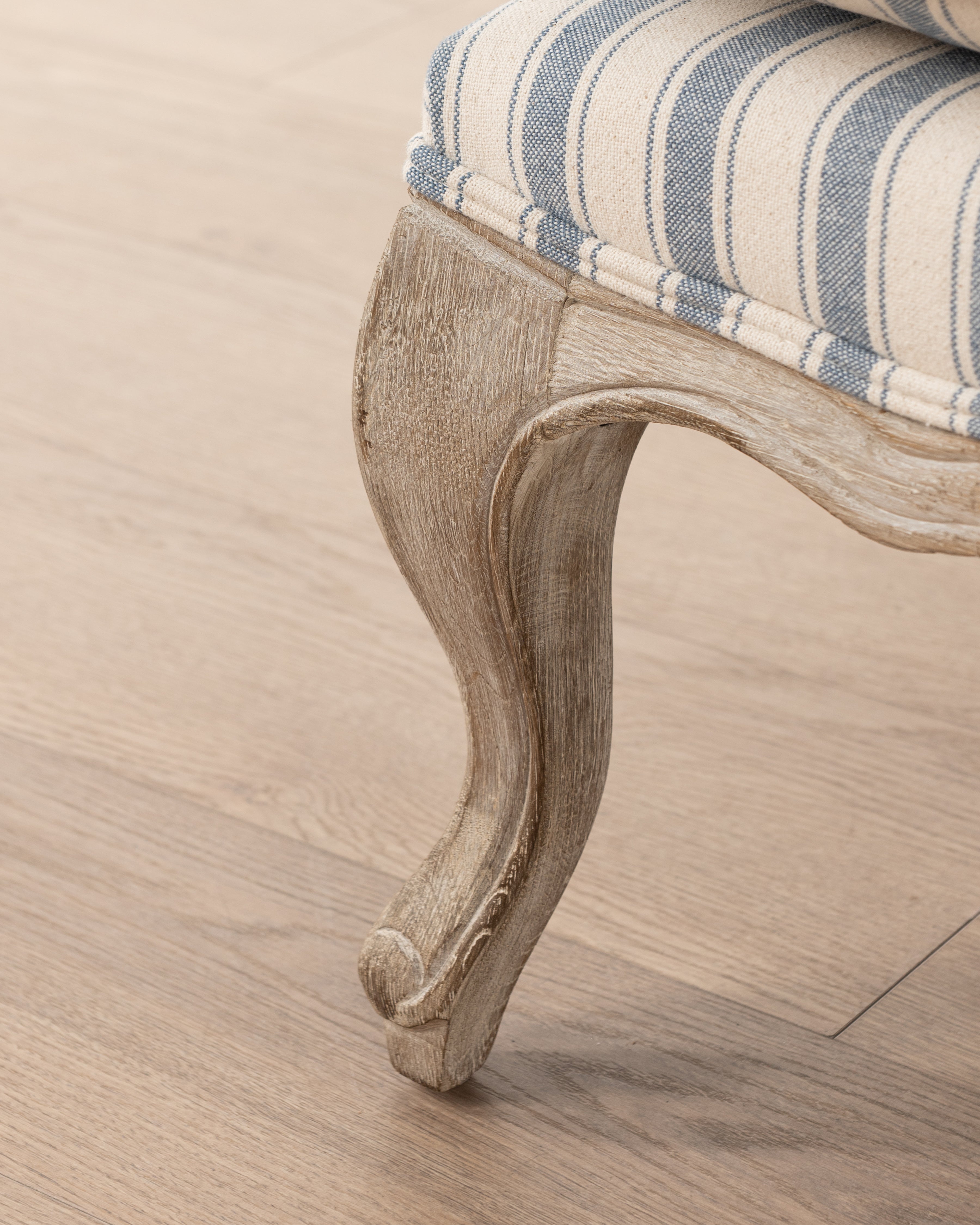 Bodine Bergere Chair | Blue Stripe