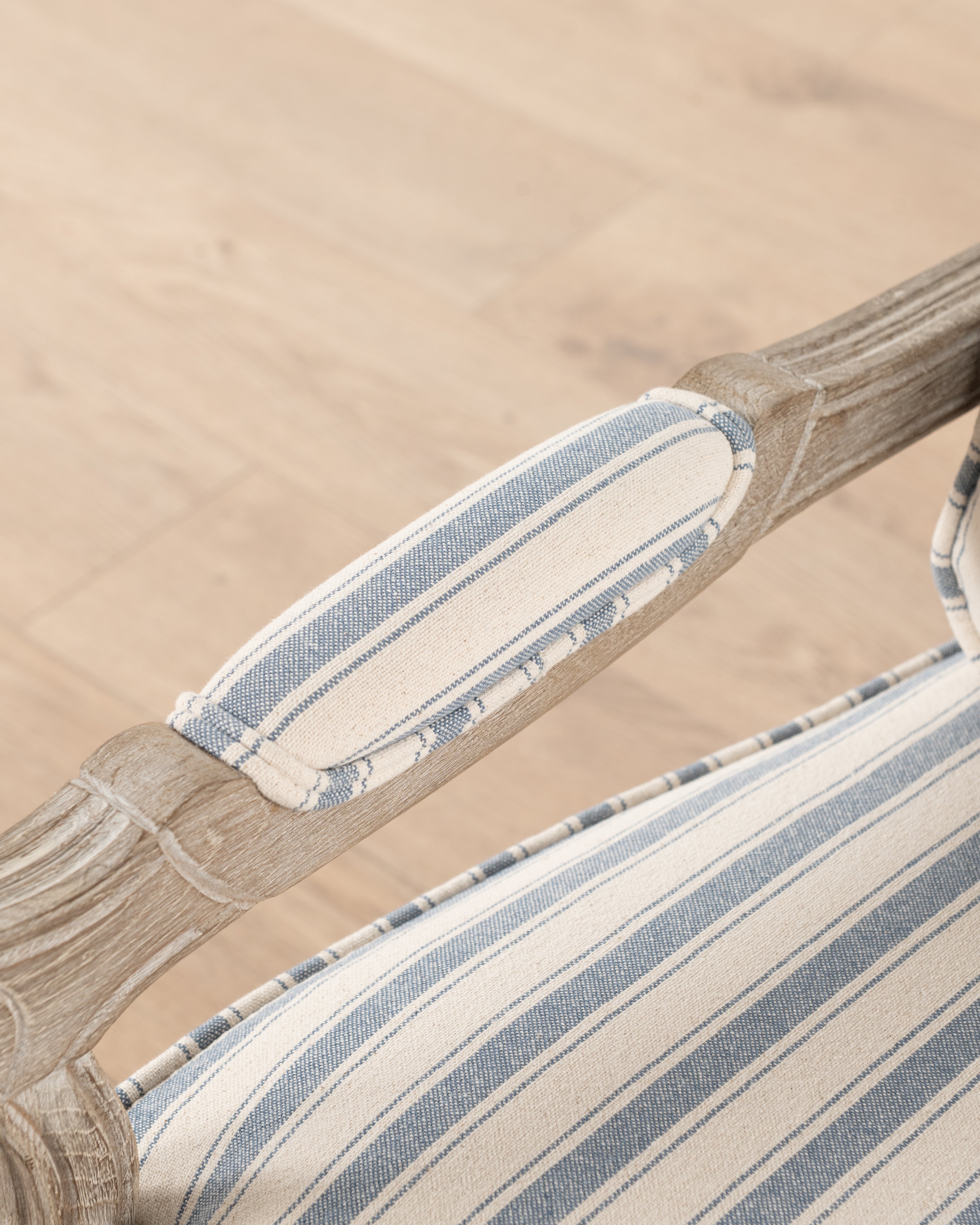 Bodine Bergere Chair | Blue Stripe