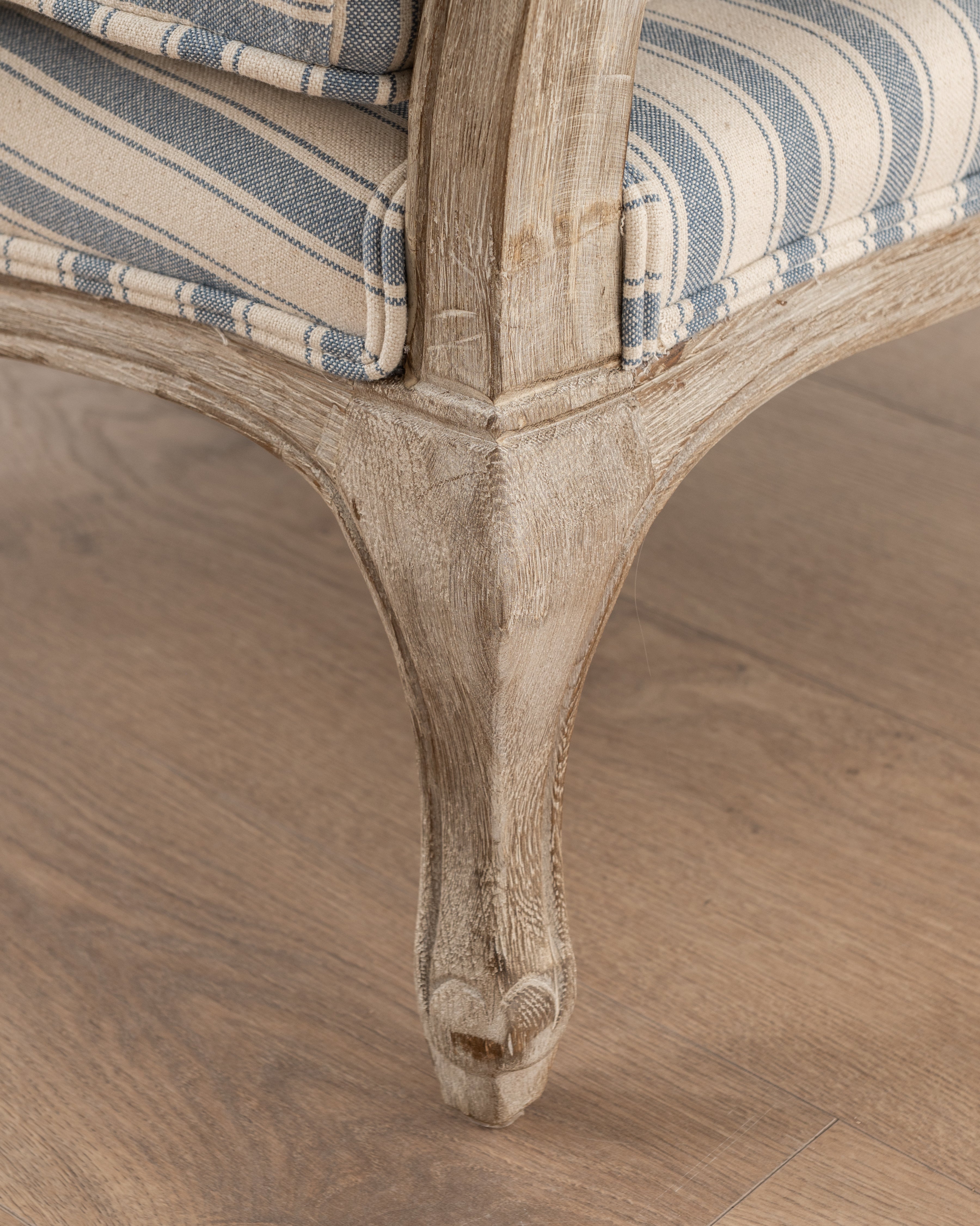 Bodine Bergere Chair | Blue Stripe