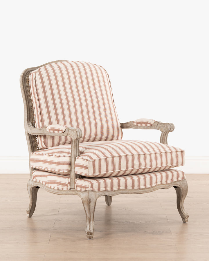 Bodine Bergere Chair | Red Stripe