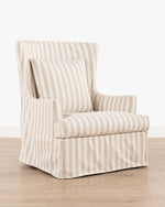 Georgia Slipcover Armchair | Cream Stripe