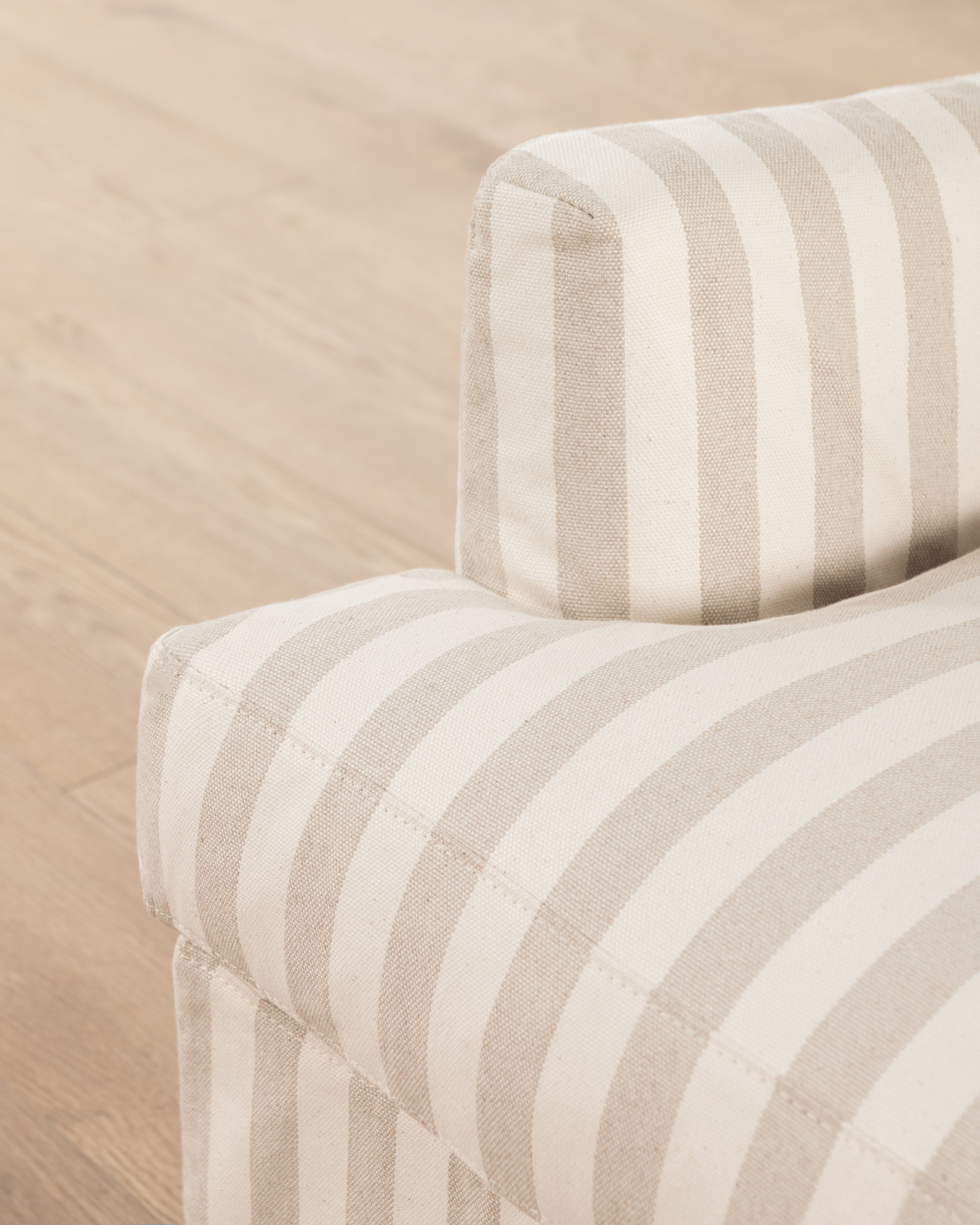 Georgia Slipcover Armchair | Cream Stripe