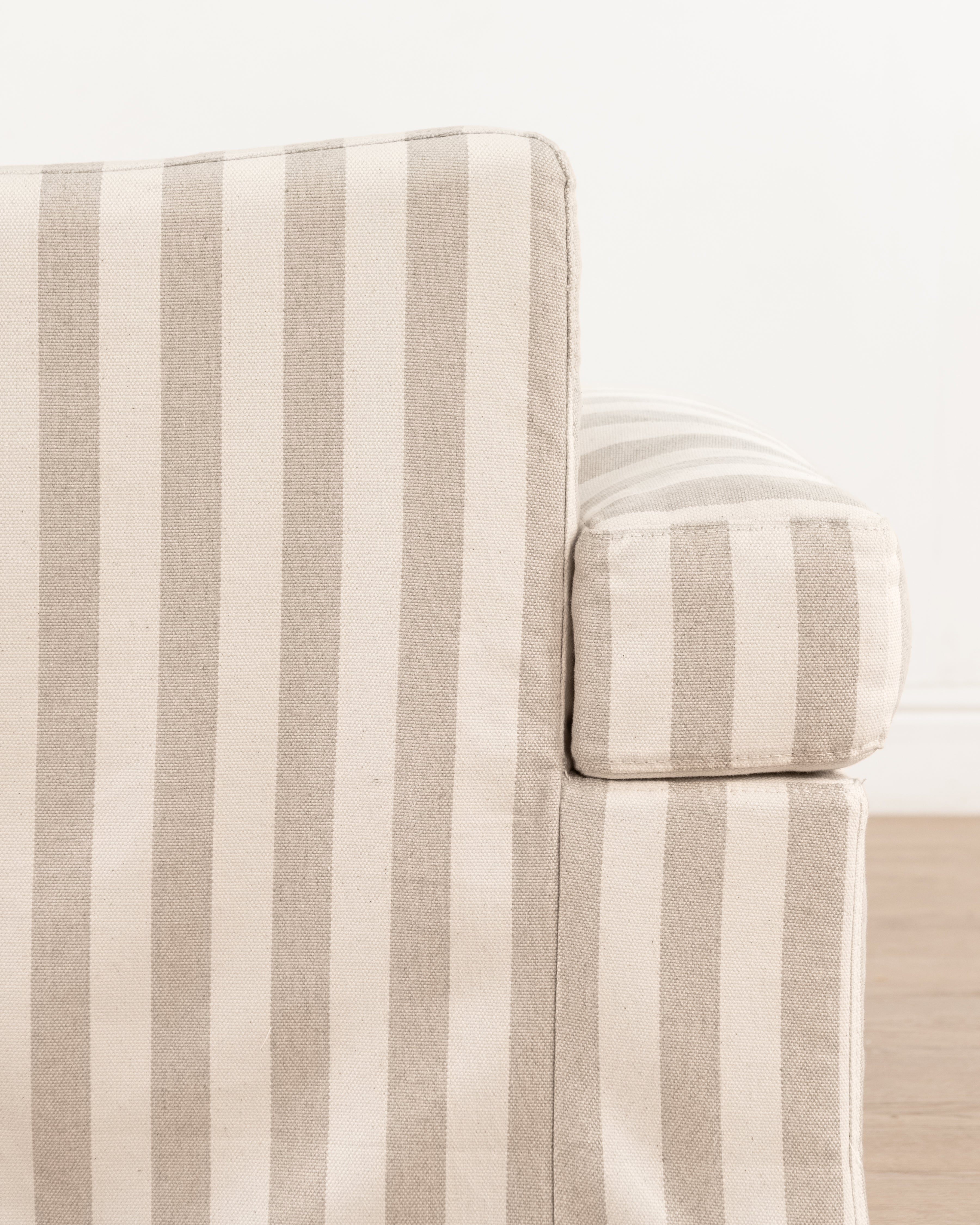Georgia Slipcover Armchair | Cream Stripe