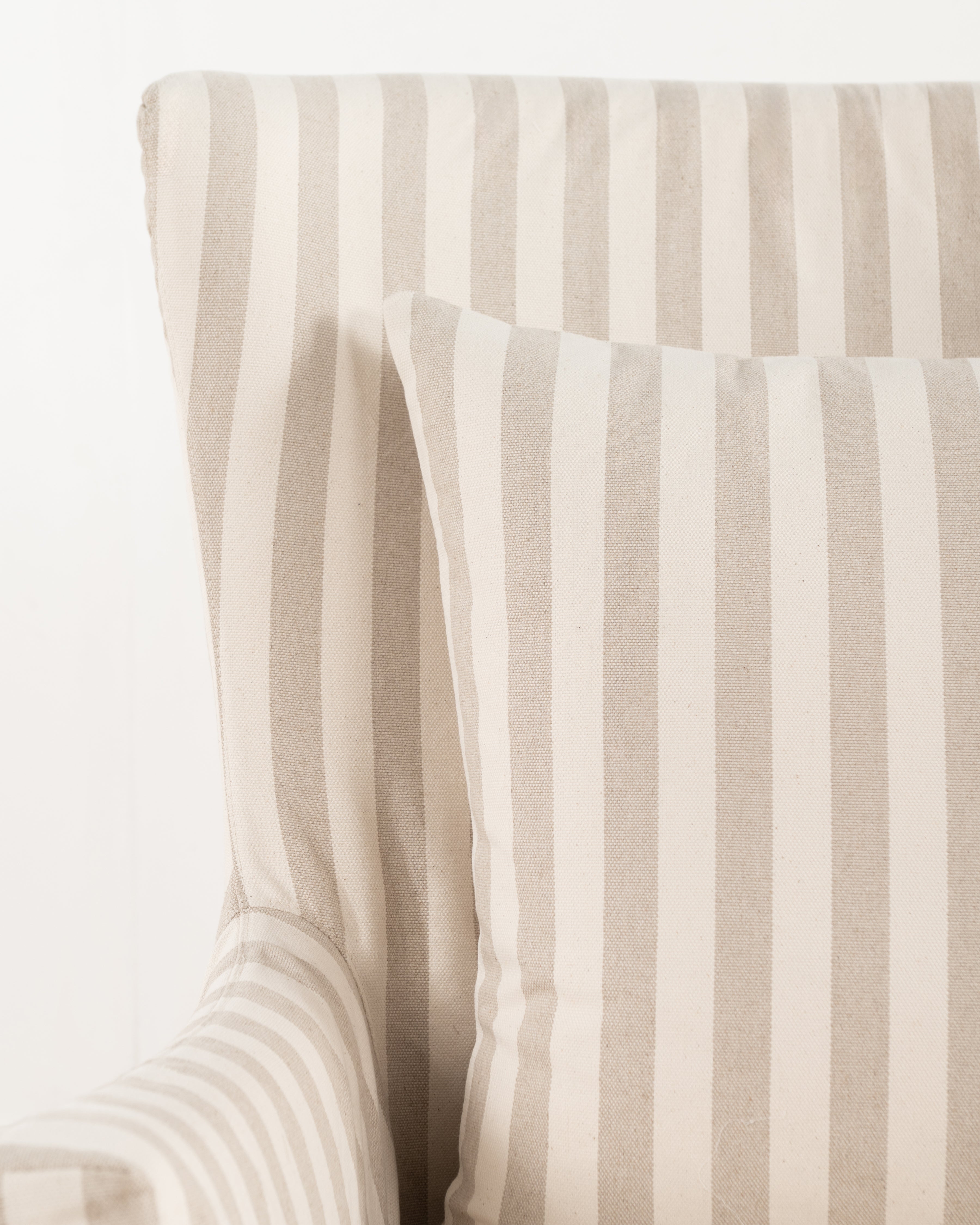 Georgia Slipcover Armchair | Cream Stripe