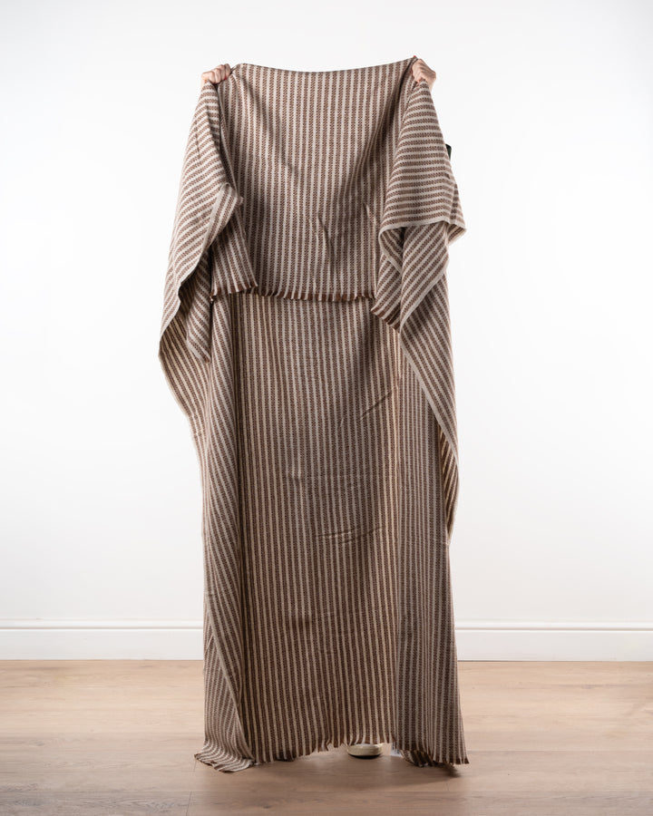Celine Stripe Throw | Cognac