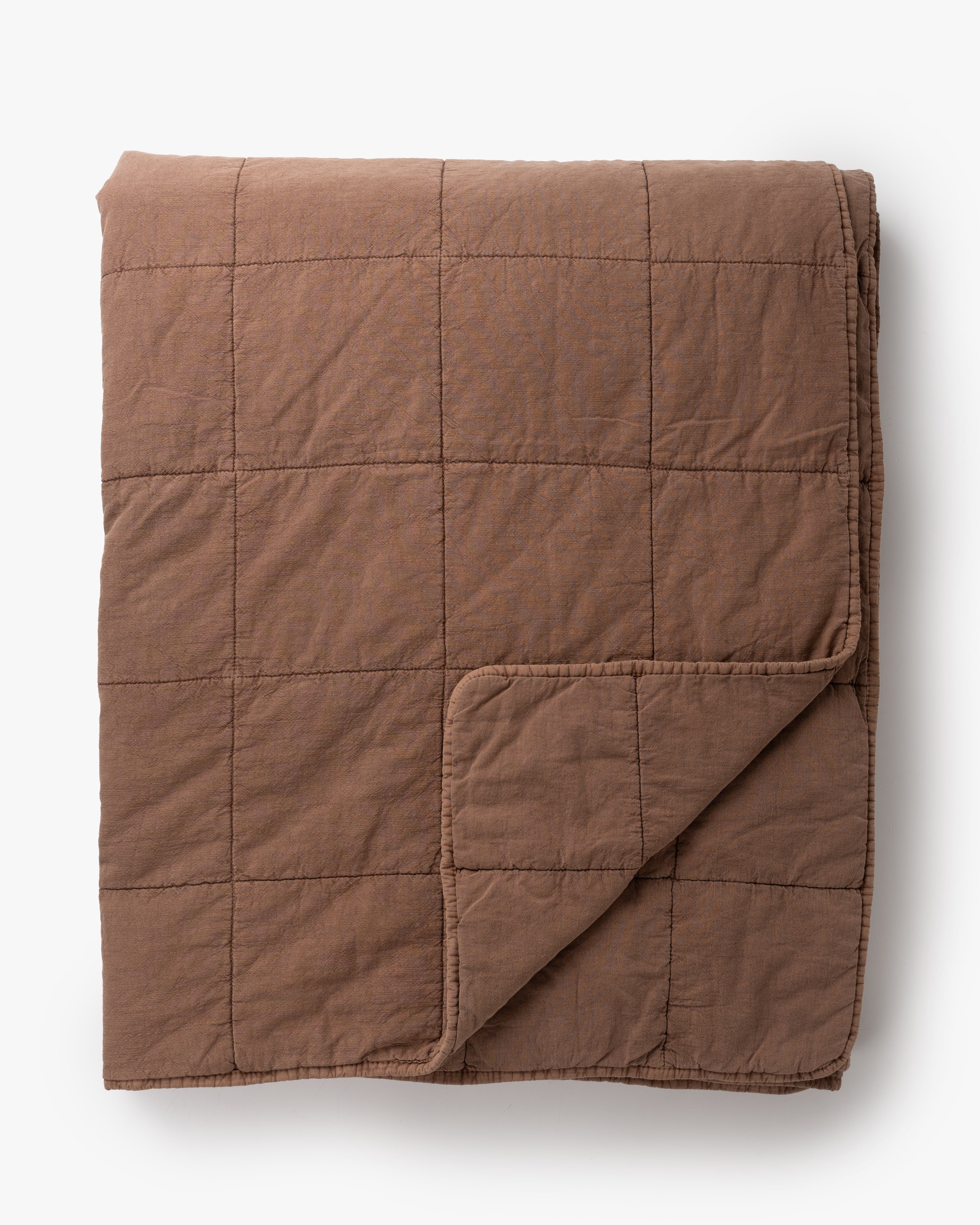 Grid Stitch Bamboo Quilt | Amber