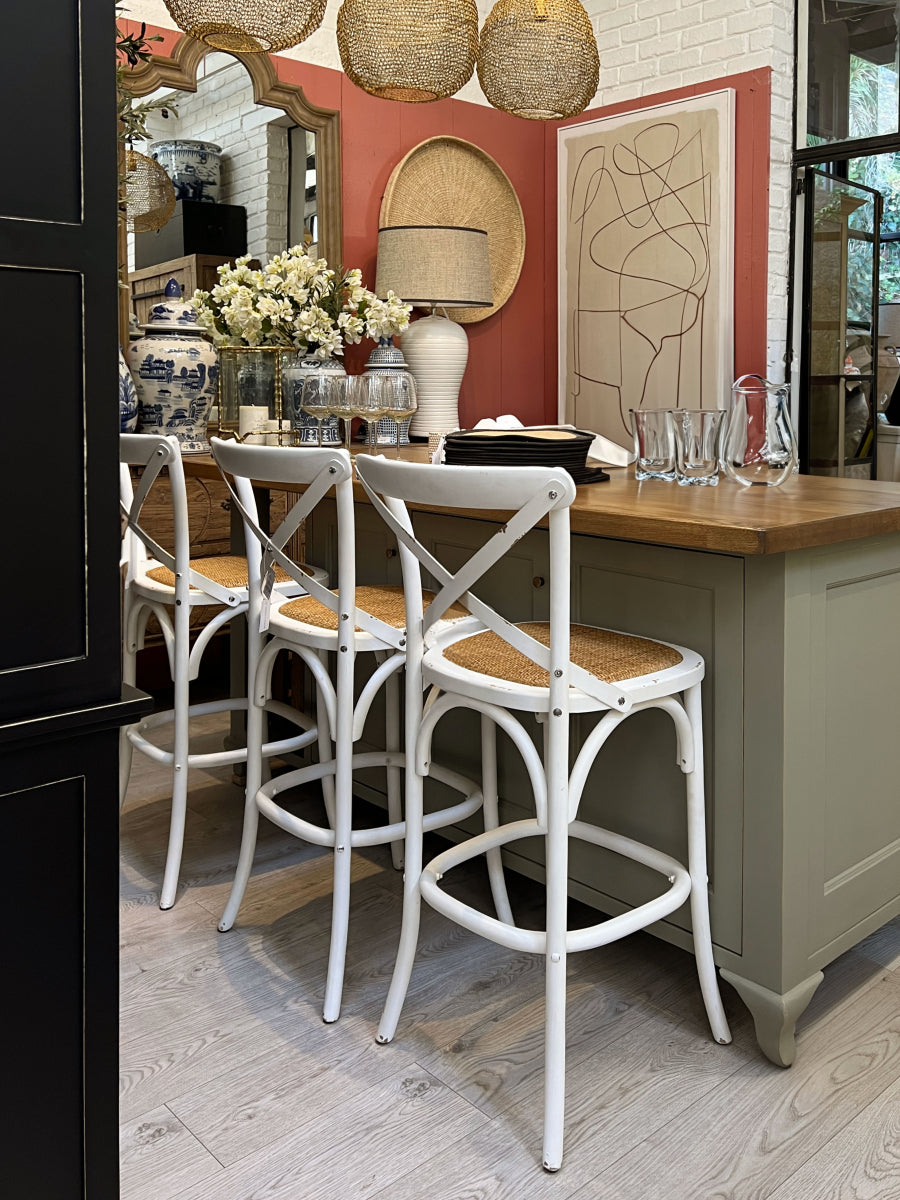 Jenny Crossback Counter Stool | White