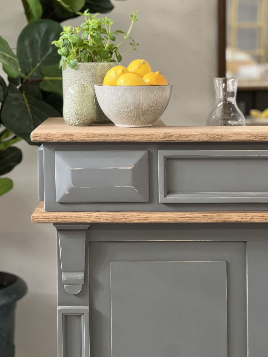 Boden Bar Table | Weathered Oak & Chimney Sweep Grey