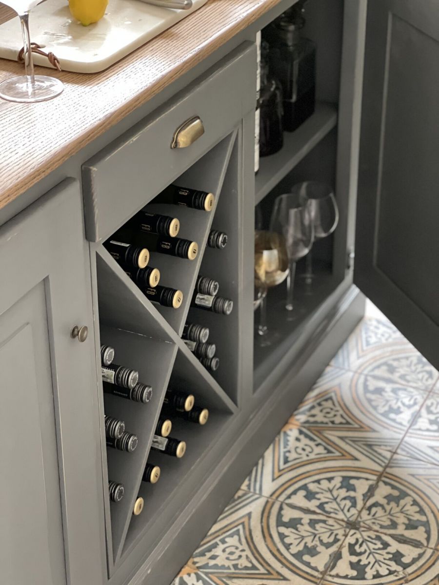 Boden Bar Table | Weathered Oak & Chimney Sweep Grey