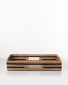Striped Rattan Tray | Large