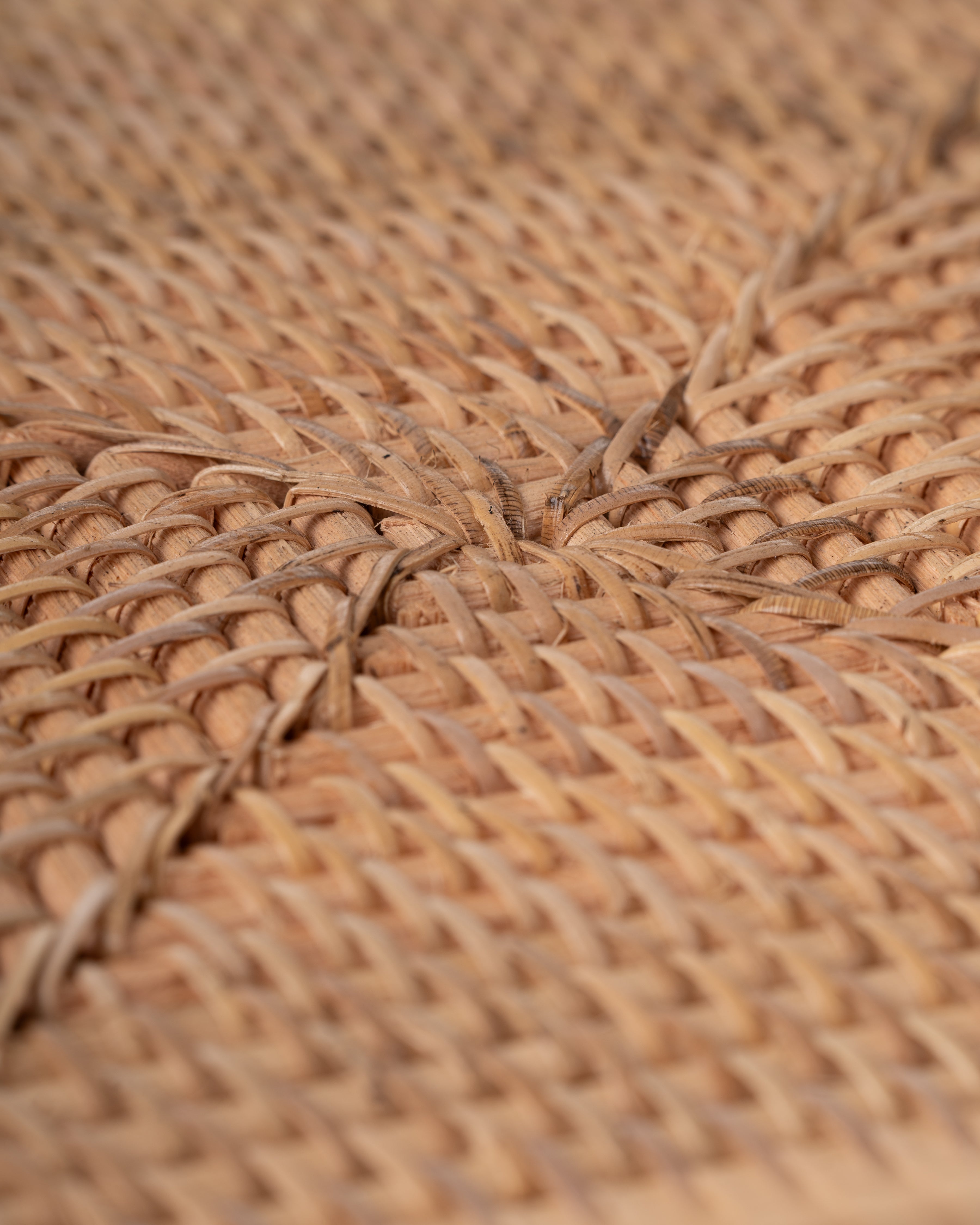 Striped Rattan Tray | Large