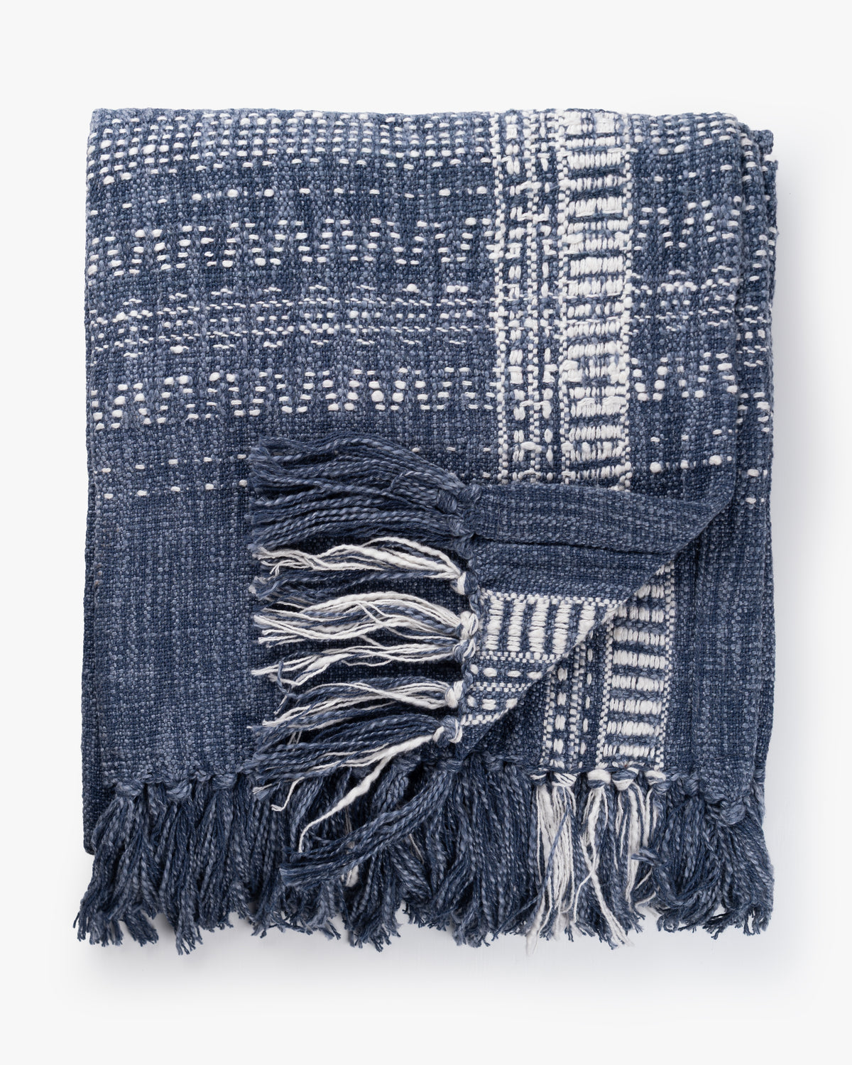 Indigo Fringe Throw