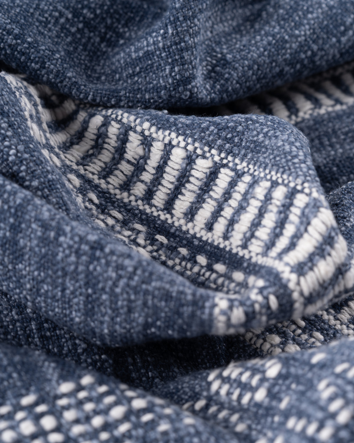 Indigo Fringe Throw