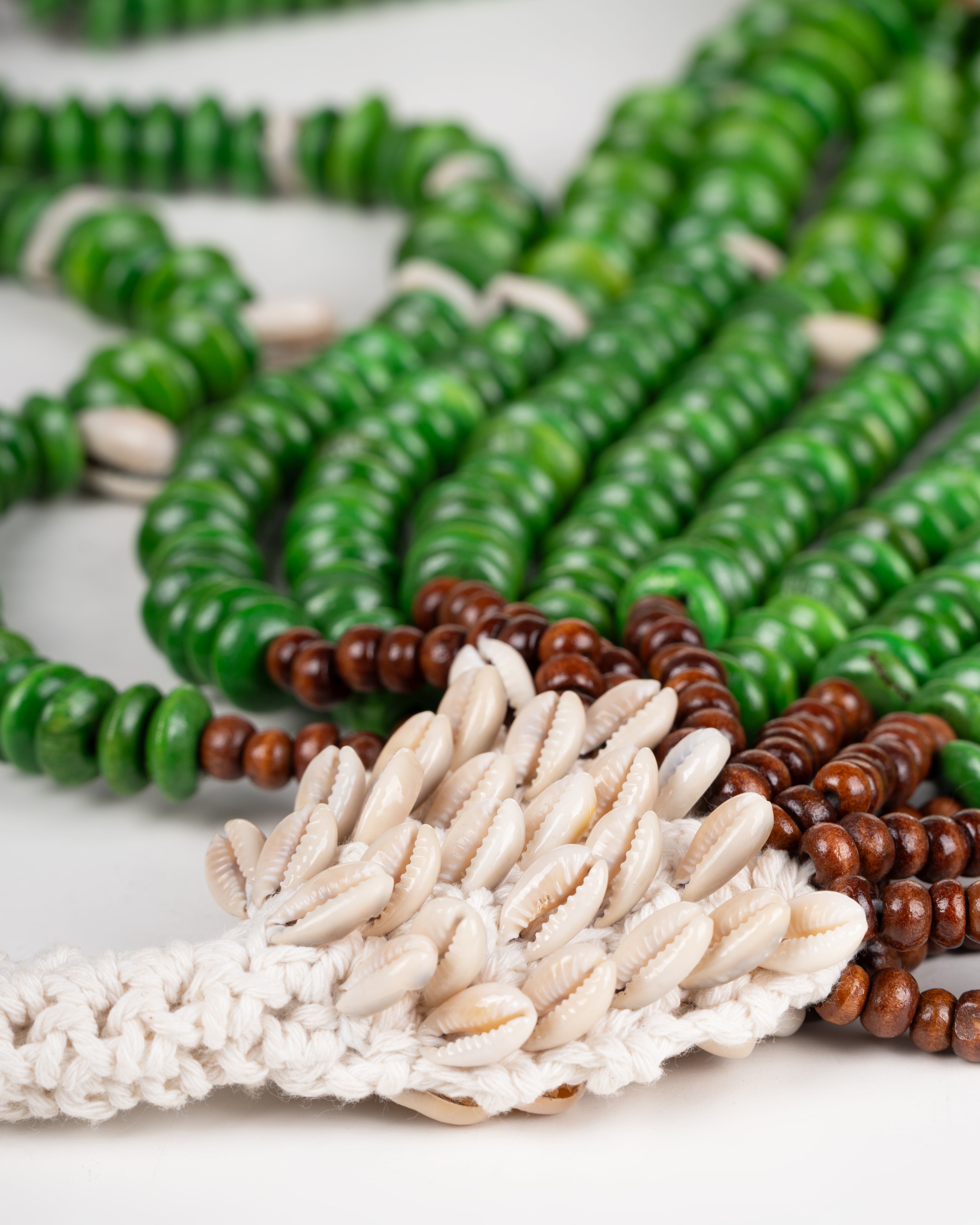 Cowry Necklace on Stand