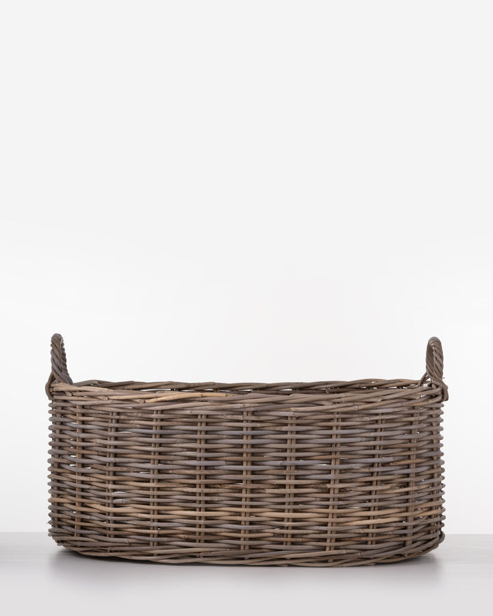 Woven Oval Rattan Basket