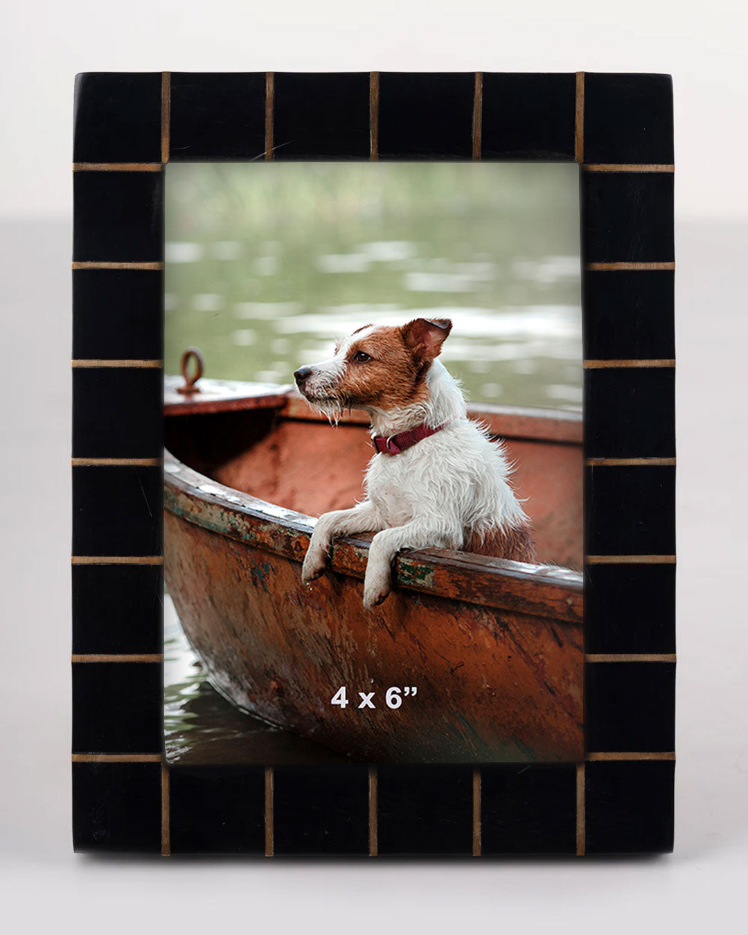 Striped Inlay Photo Frame