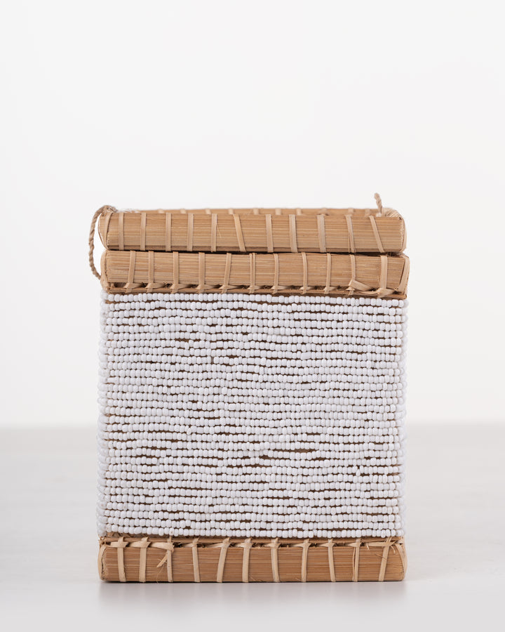 Handwoven Bead Tissue Box