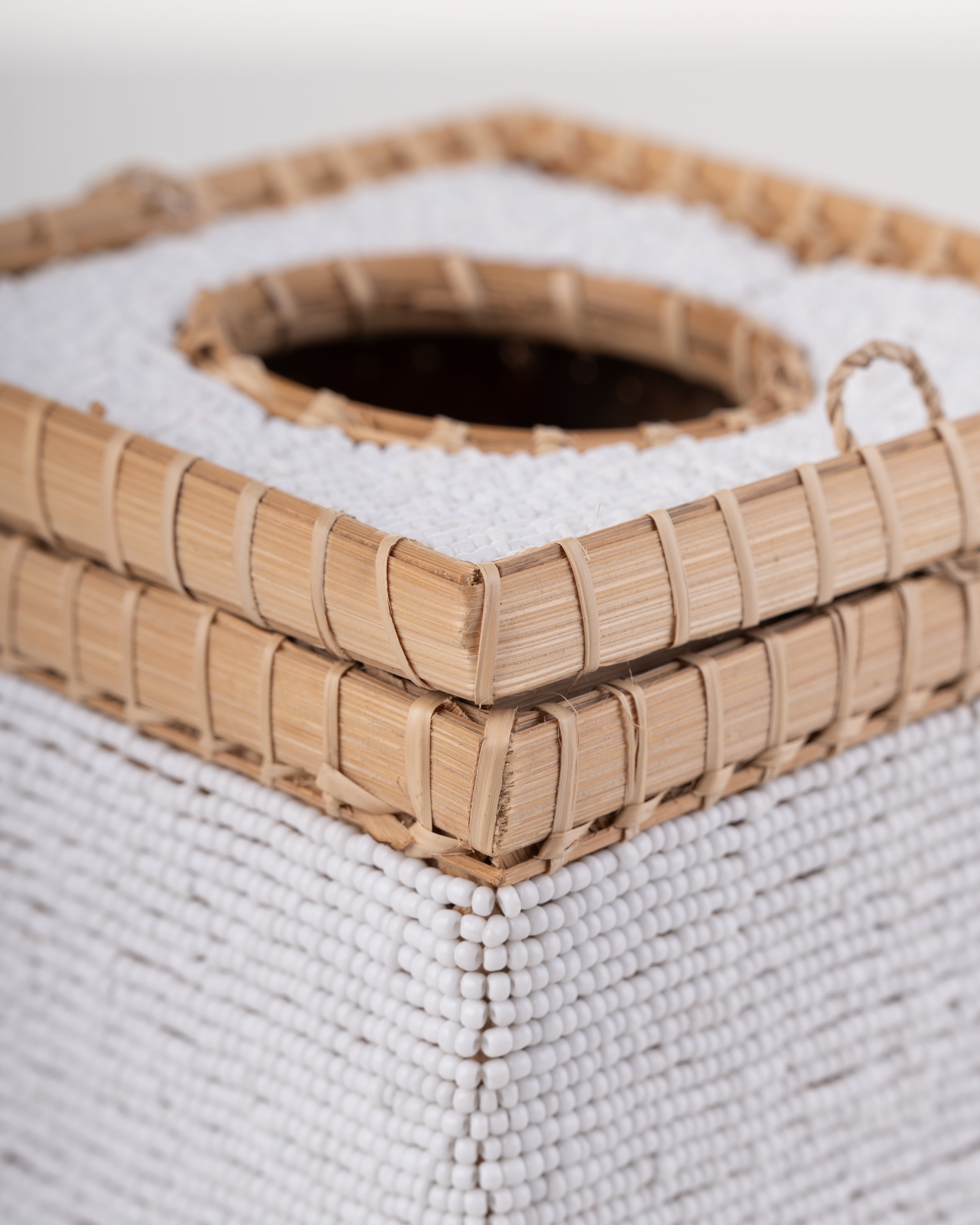 Handwoven Bead Tissue Box