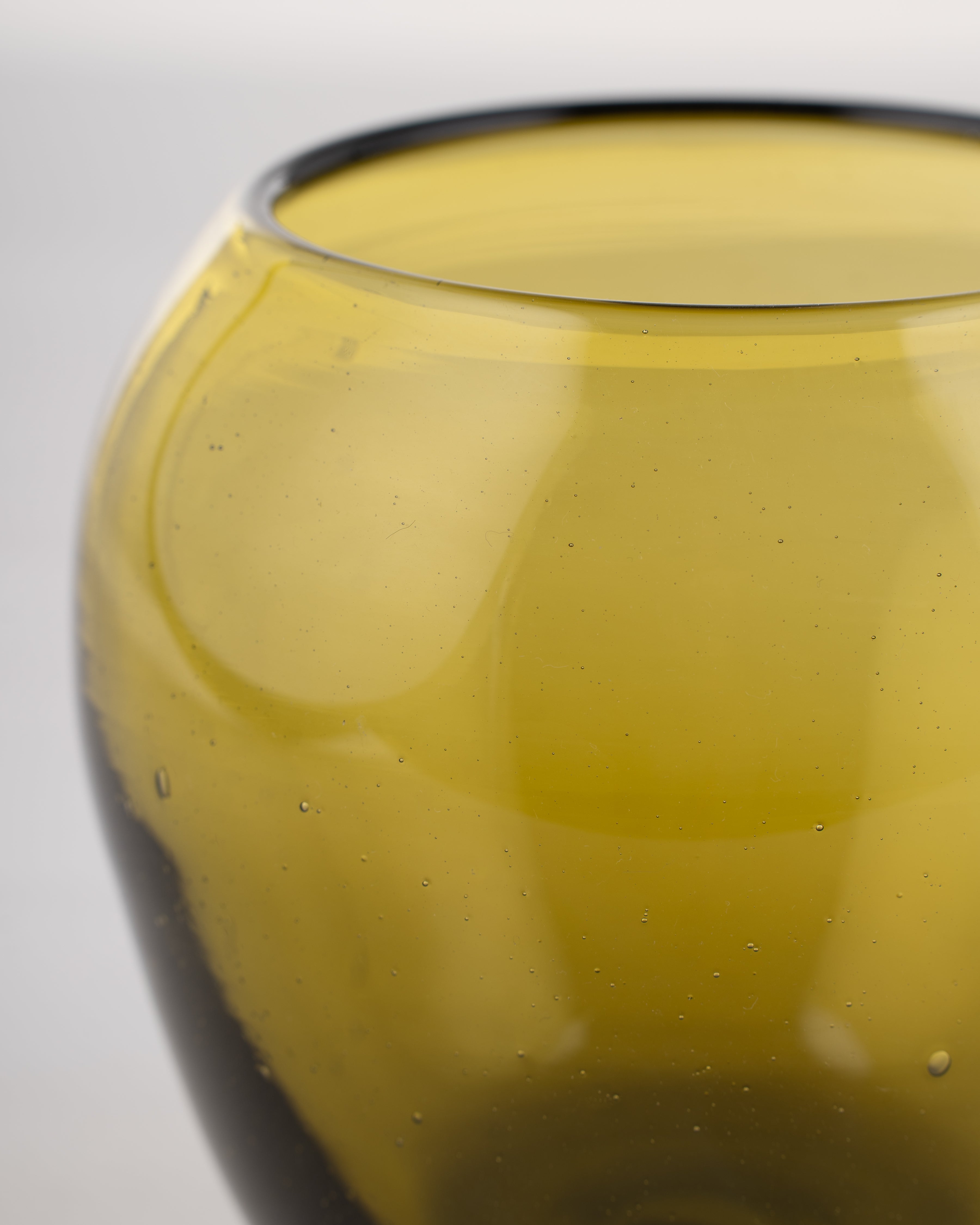 Olive Glow Glass Vase