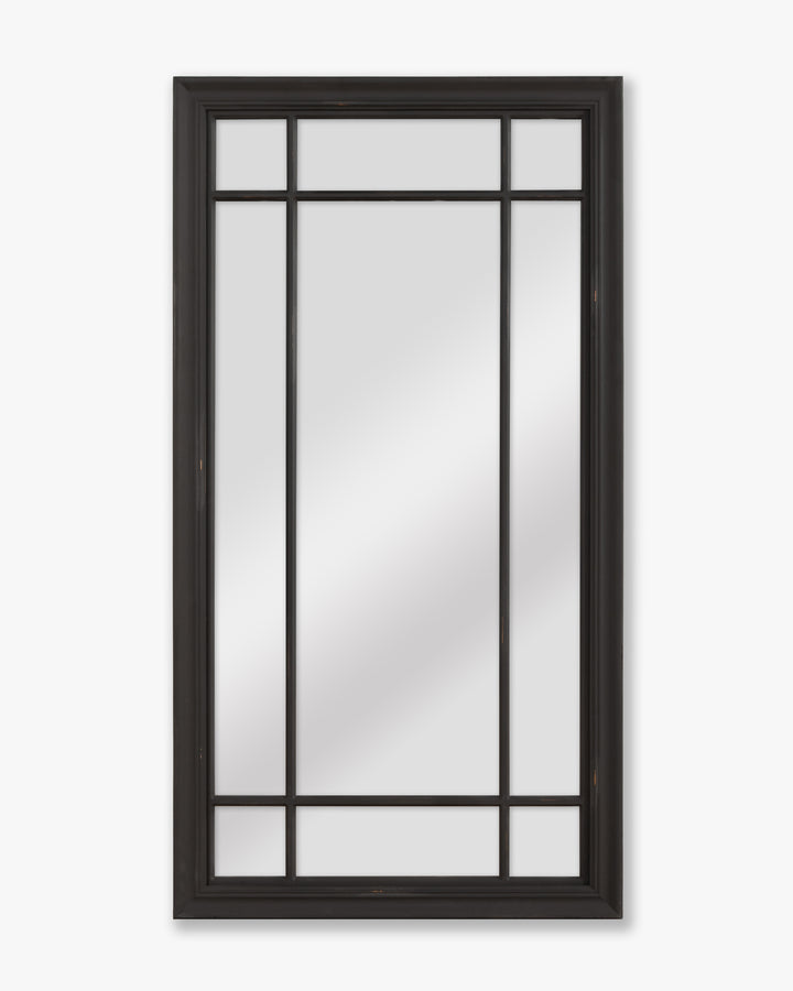 Louvre Pane Mirror | Black