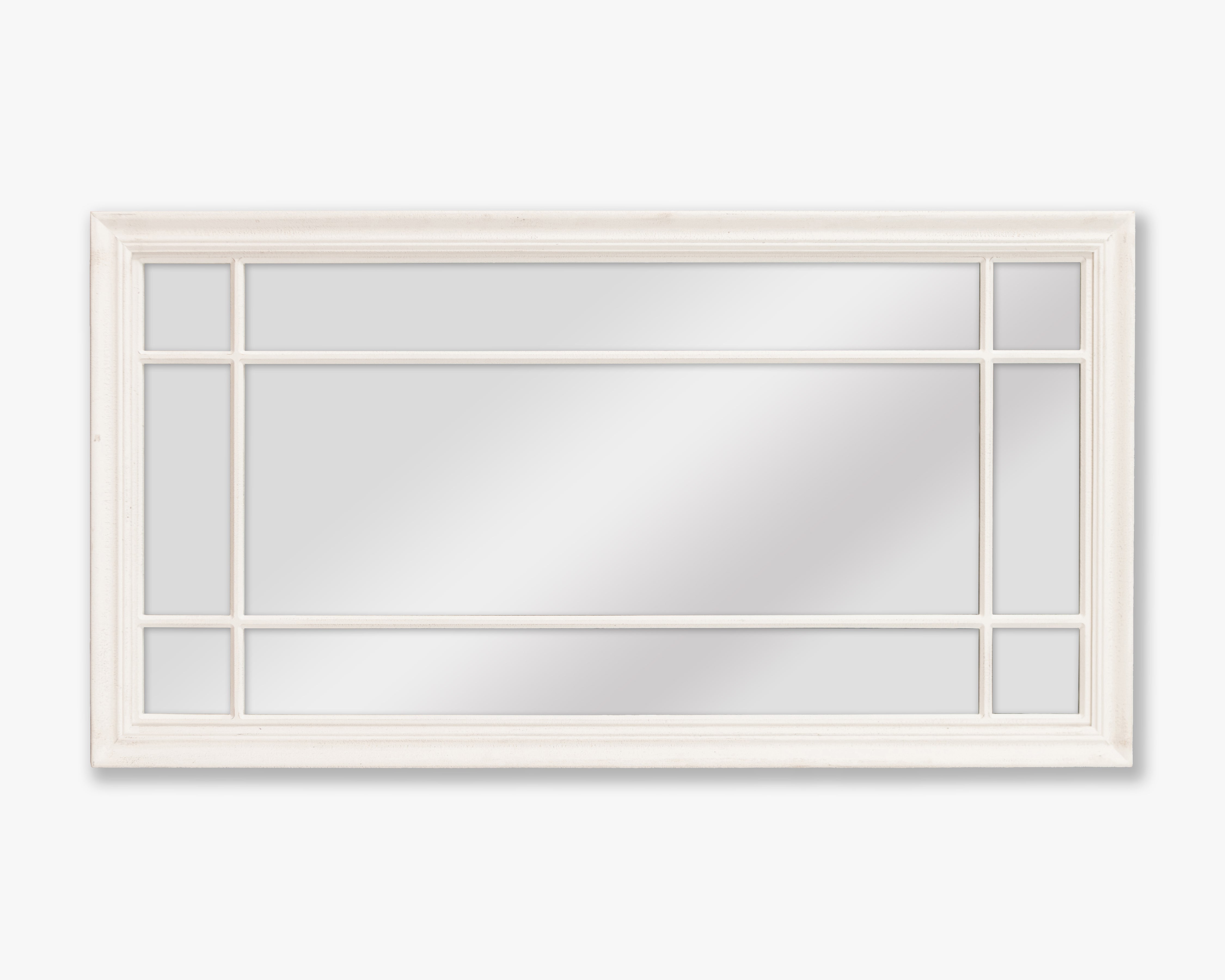 Louvre Pane Mirror | White