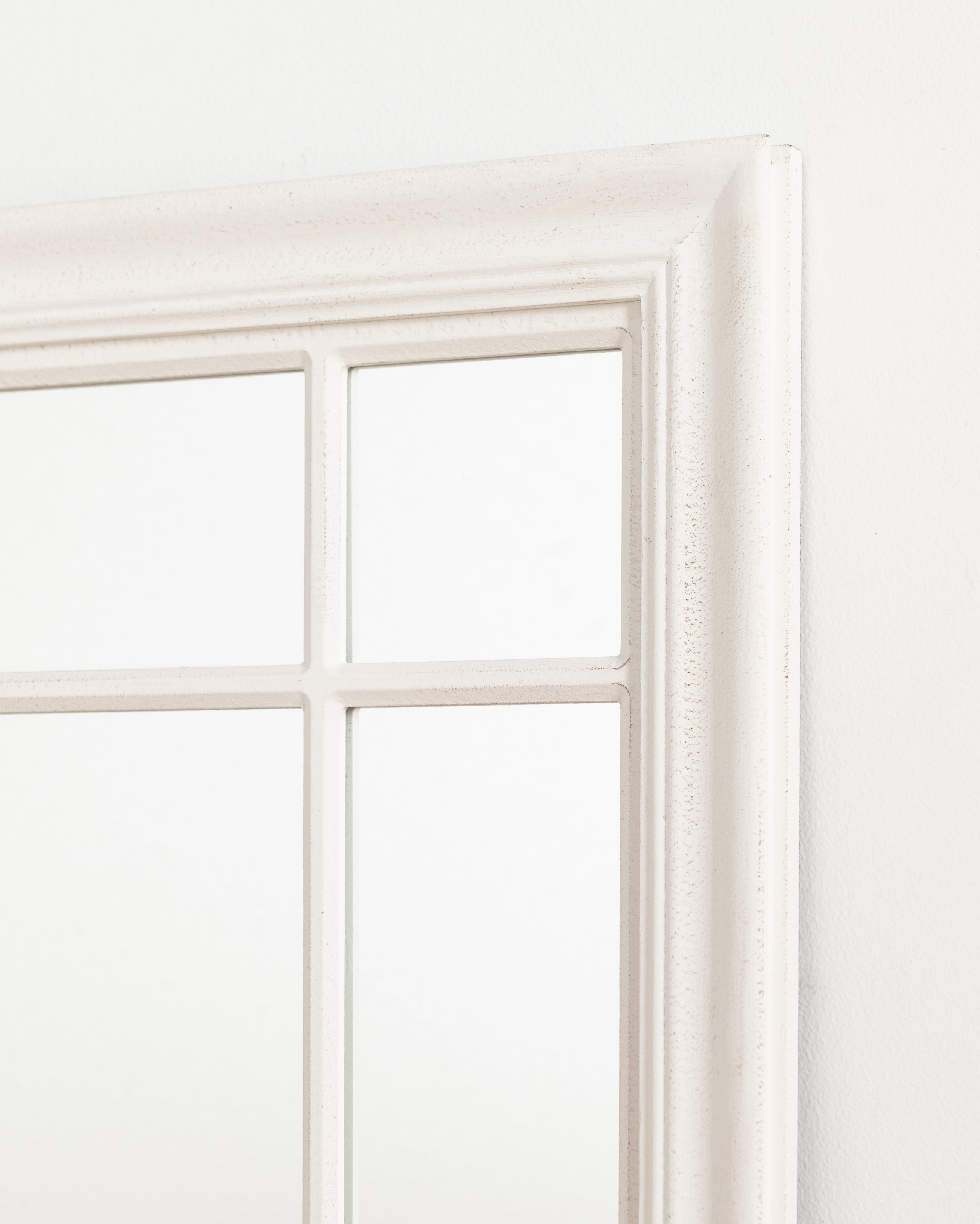Louvre Pane Mirror | White