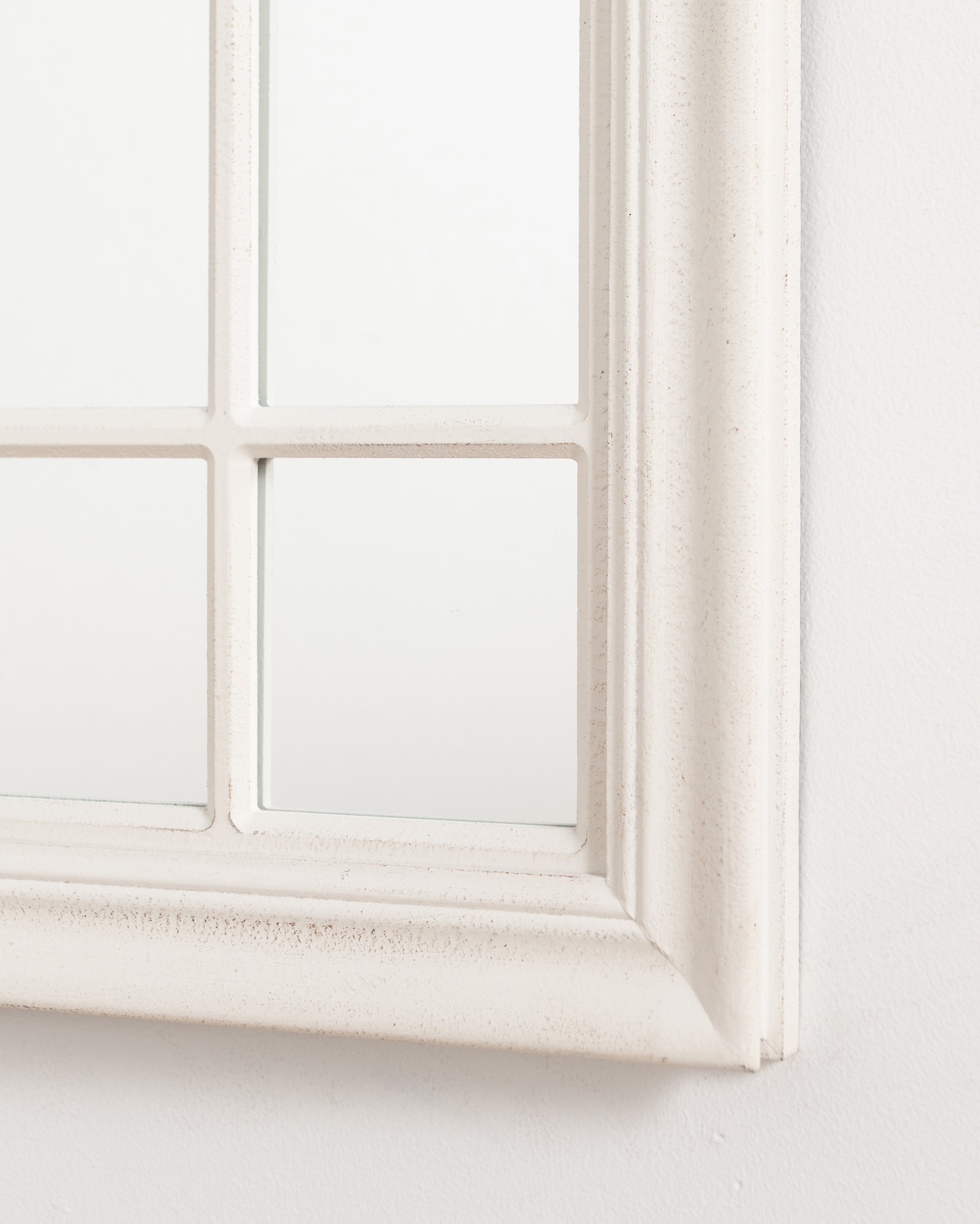 Louvre Pane Mirror | White