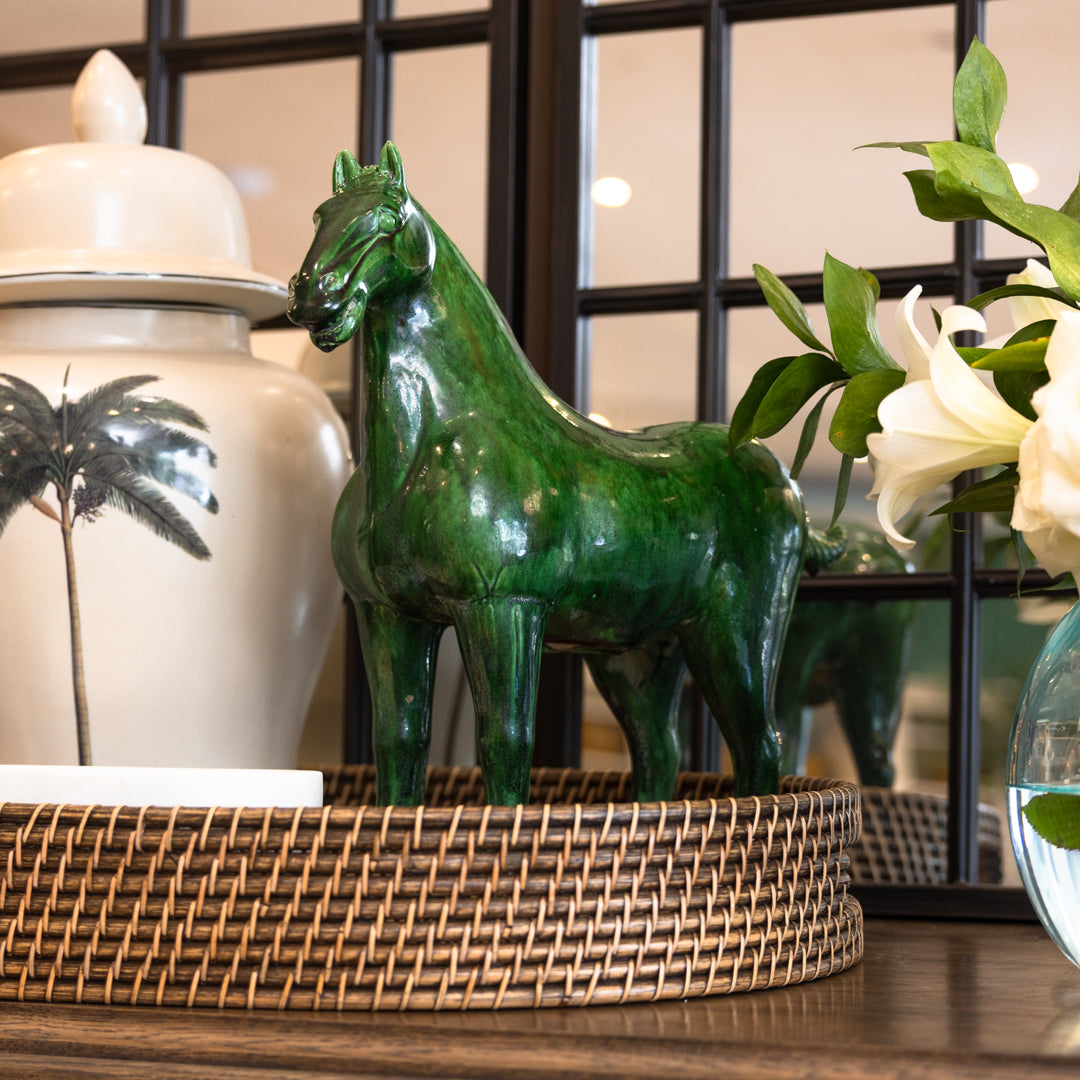 Slawi oval Rattan Tray