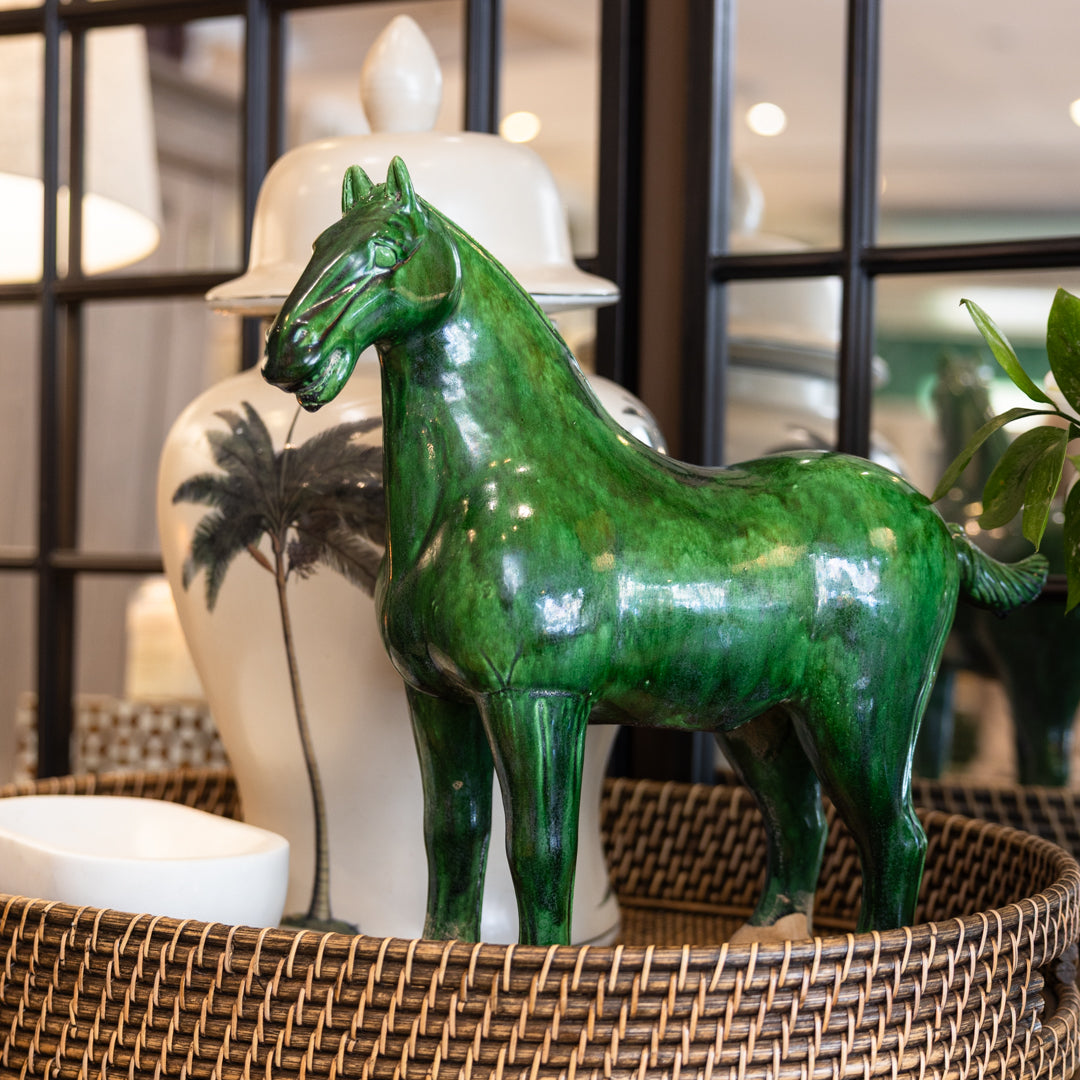 Meadow Glazed Ceramic Horse