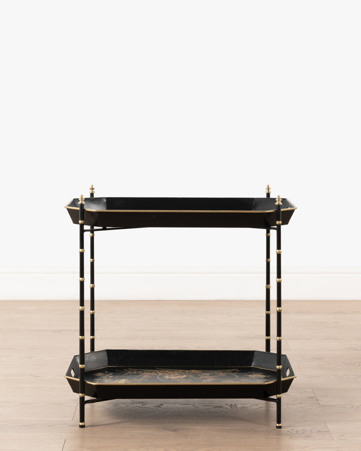 Jardin Noir 2 Tier Tray Table