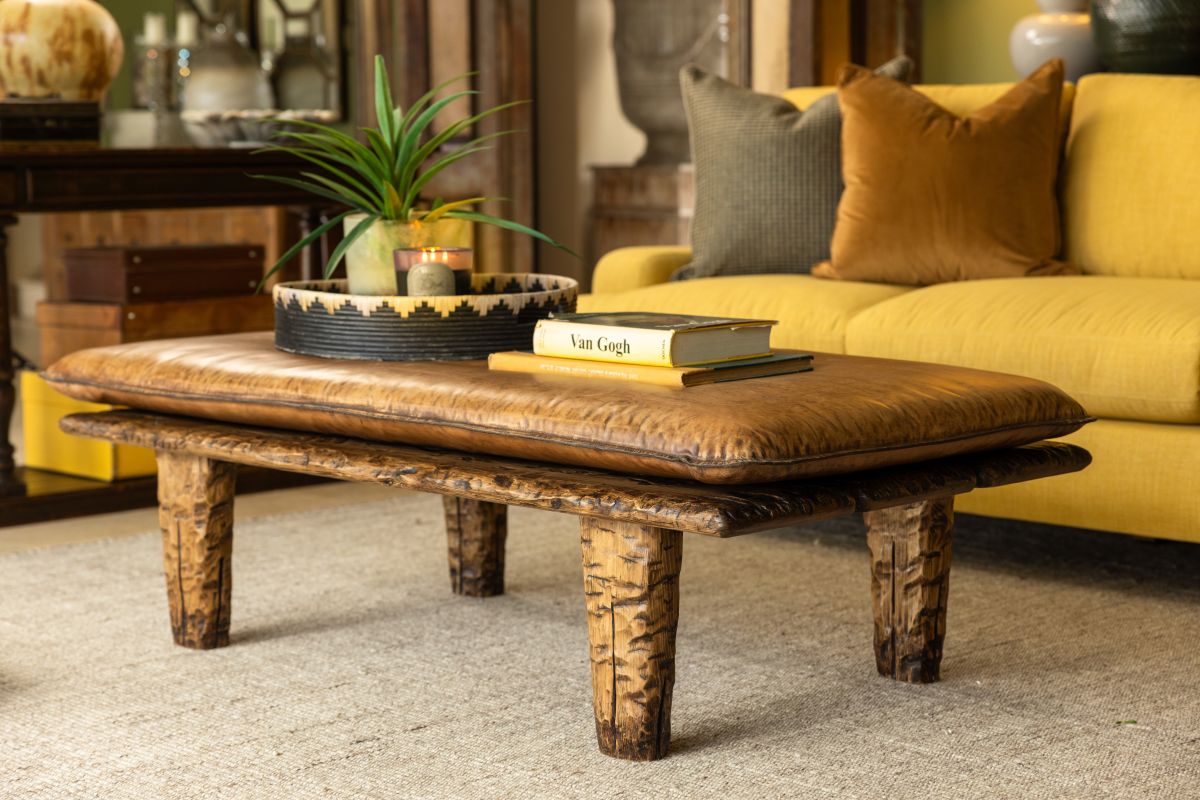 Limited Edition Rhodes Leather Ottoman