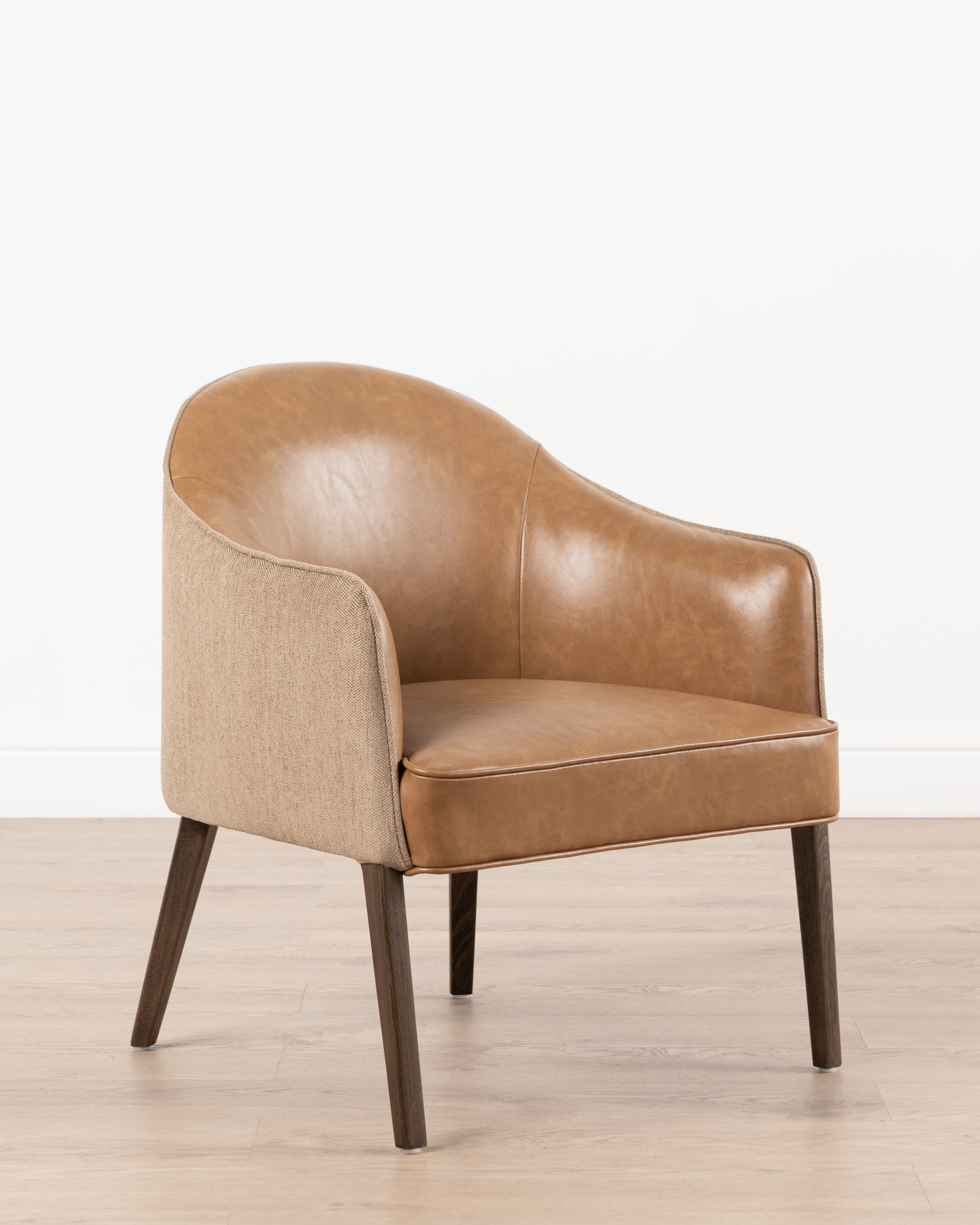 CHAIR TUB ZURI REGEN LEATH BRN